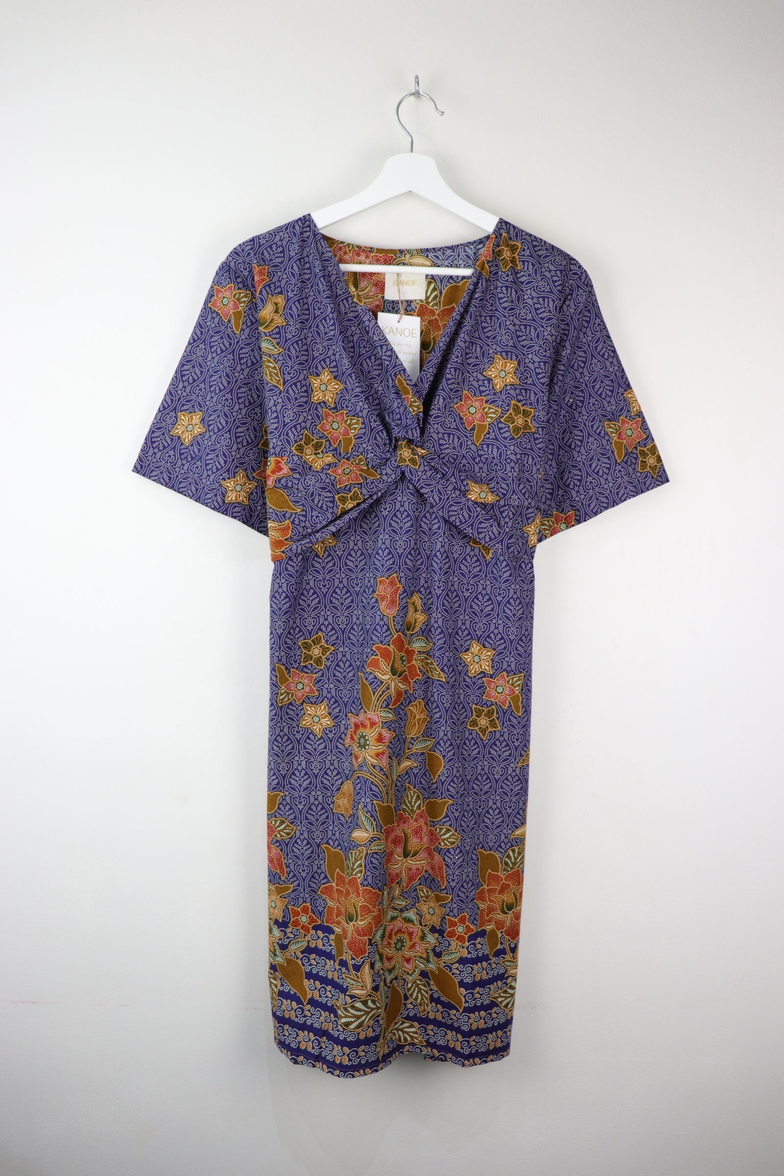 Twisted Front Dress - Rainy Chill