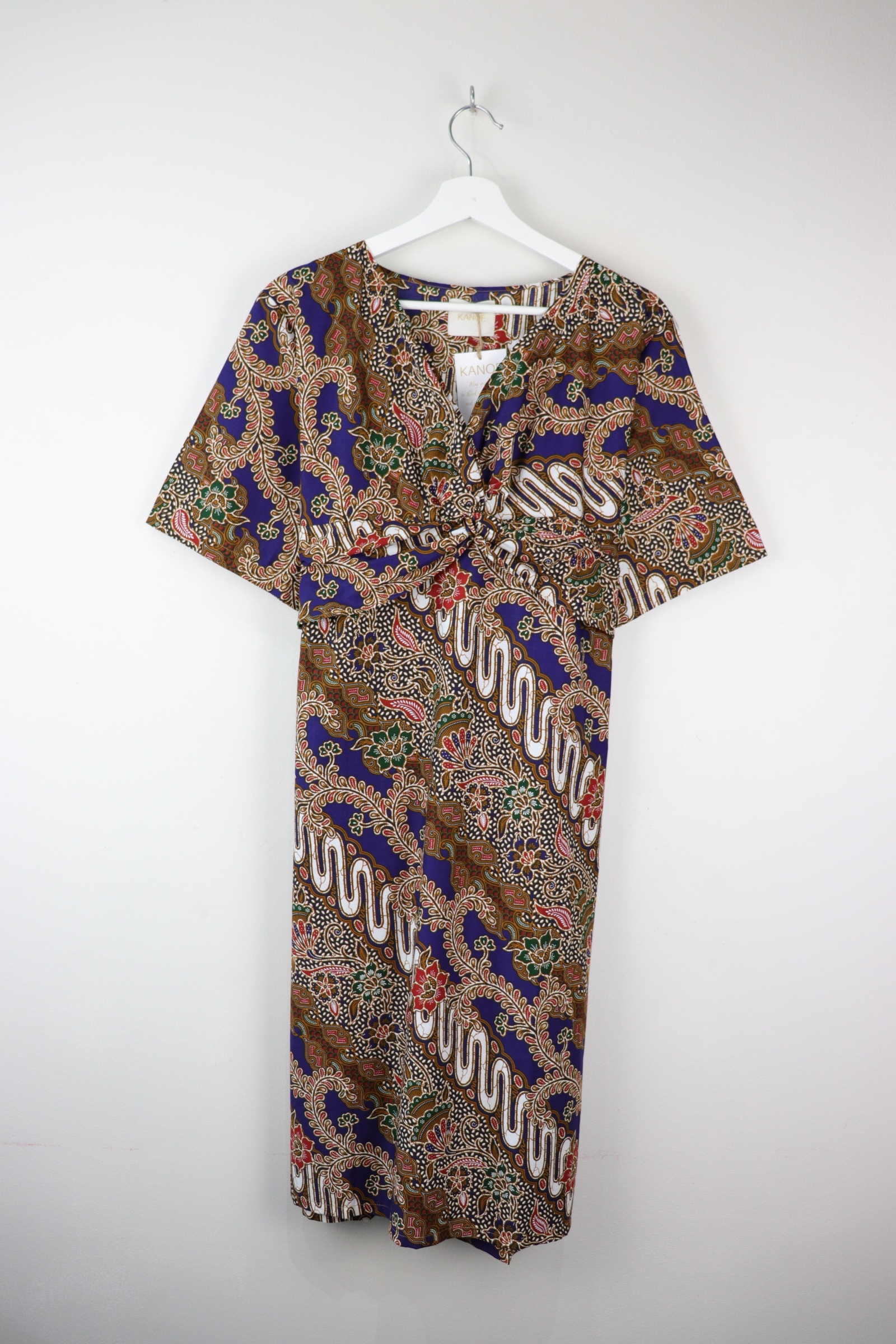 Twisted Front Dress - Ocean Waves