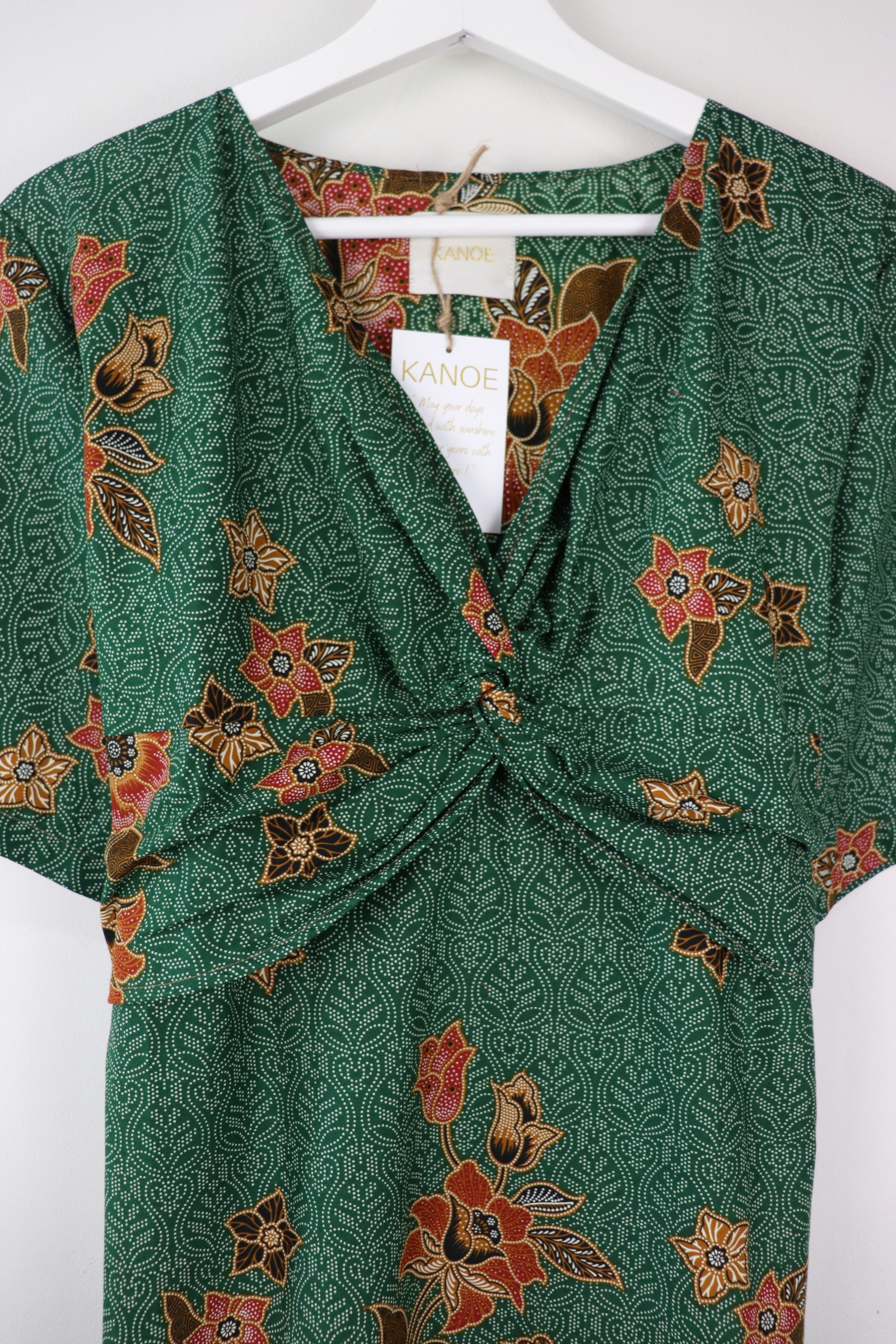 Twisted Front Dress - Grassy Growth