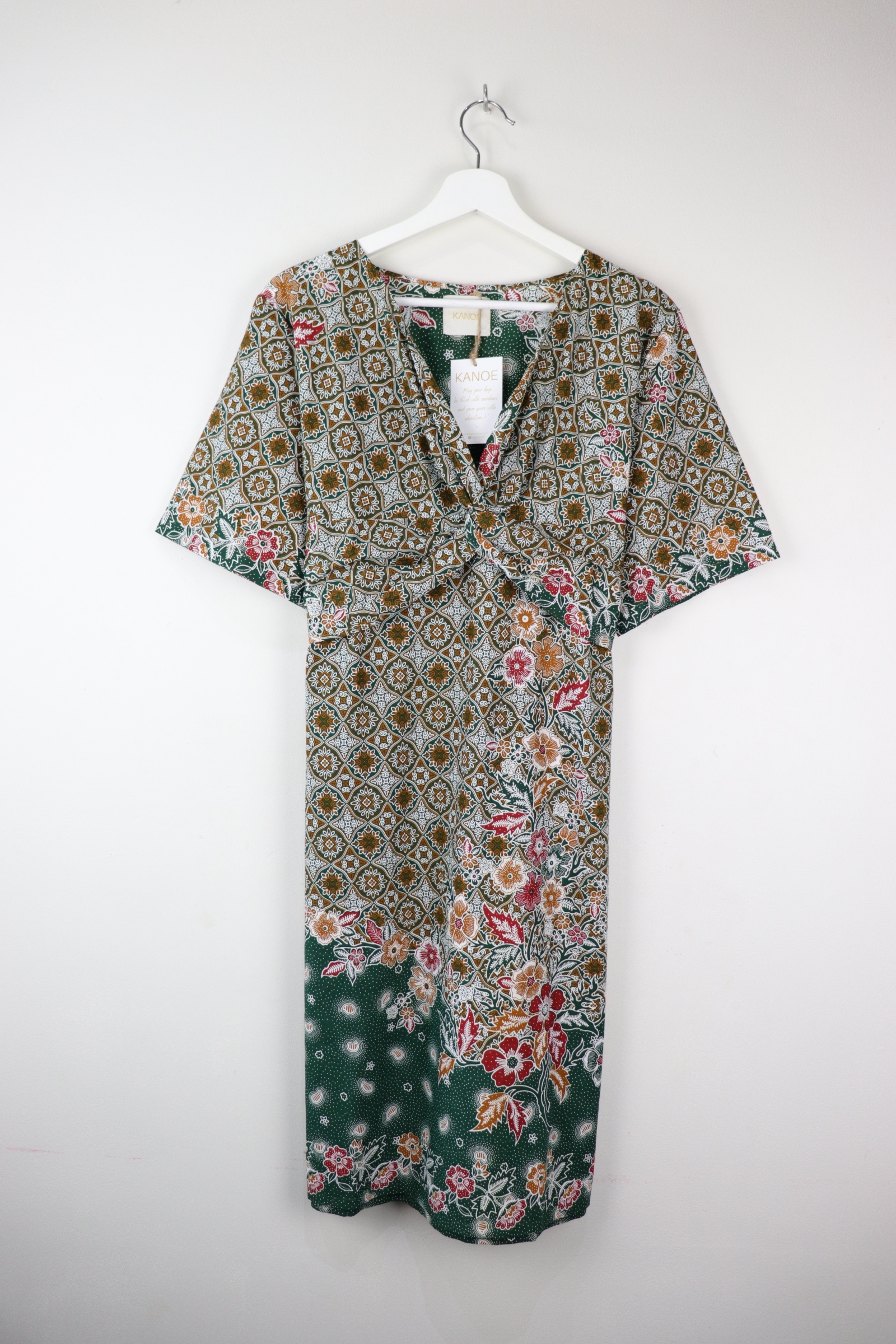 Twisted Front Dress - Garden Harmony