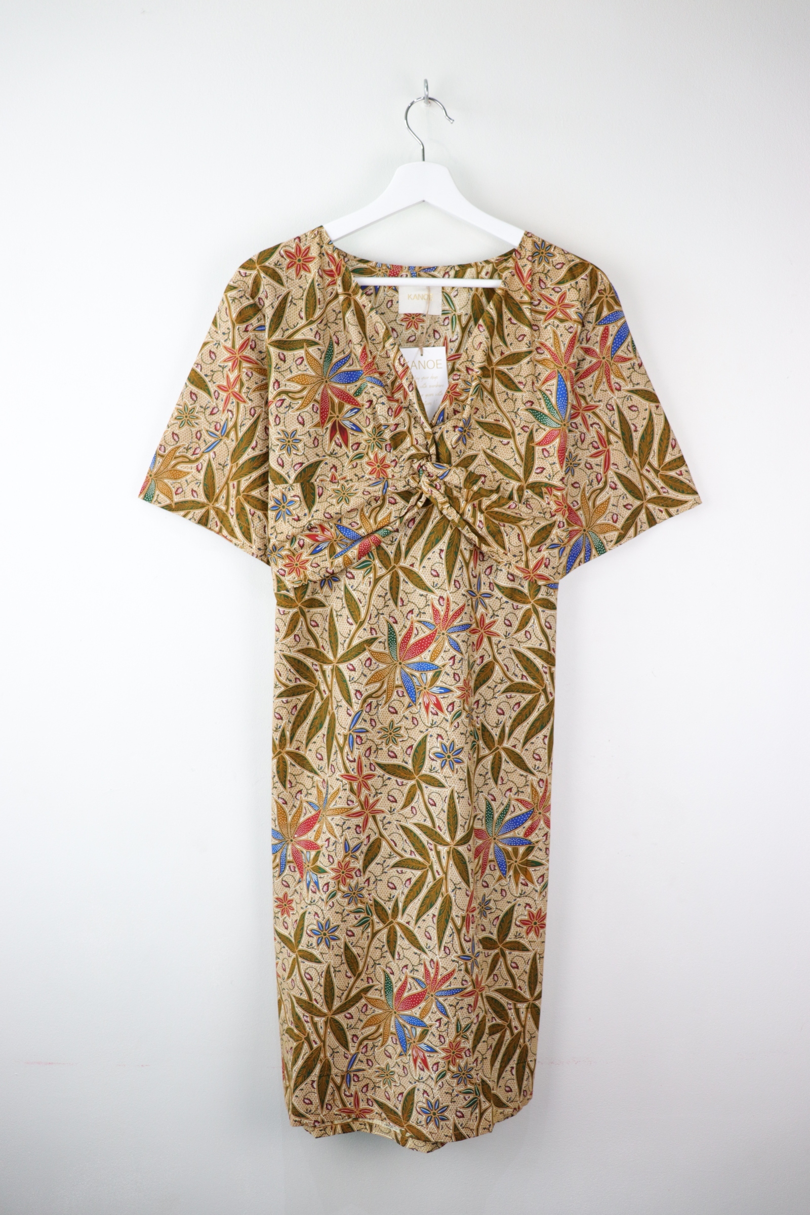 Twisted Front Dress - Autumn Leaves