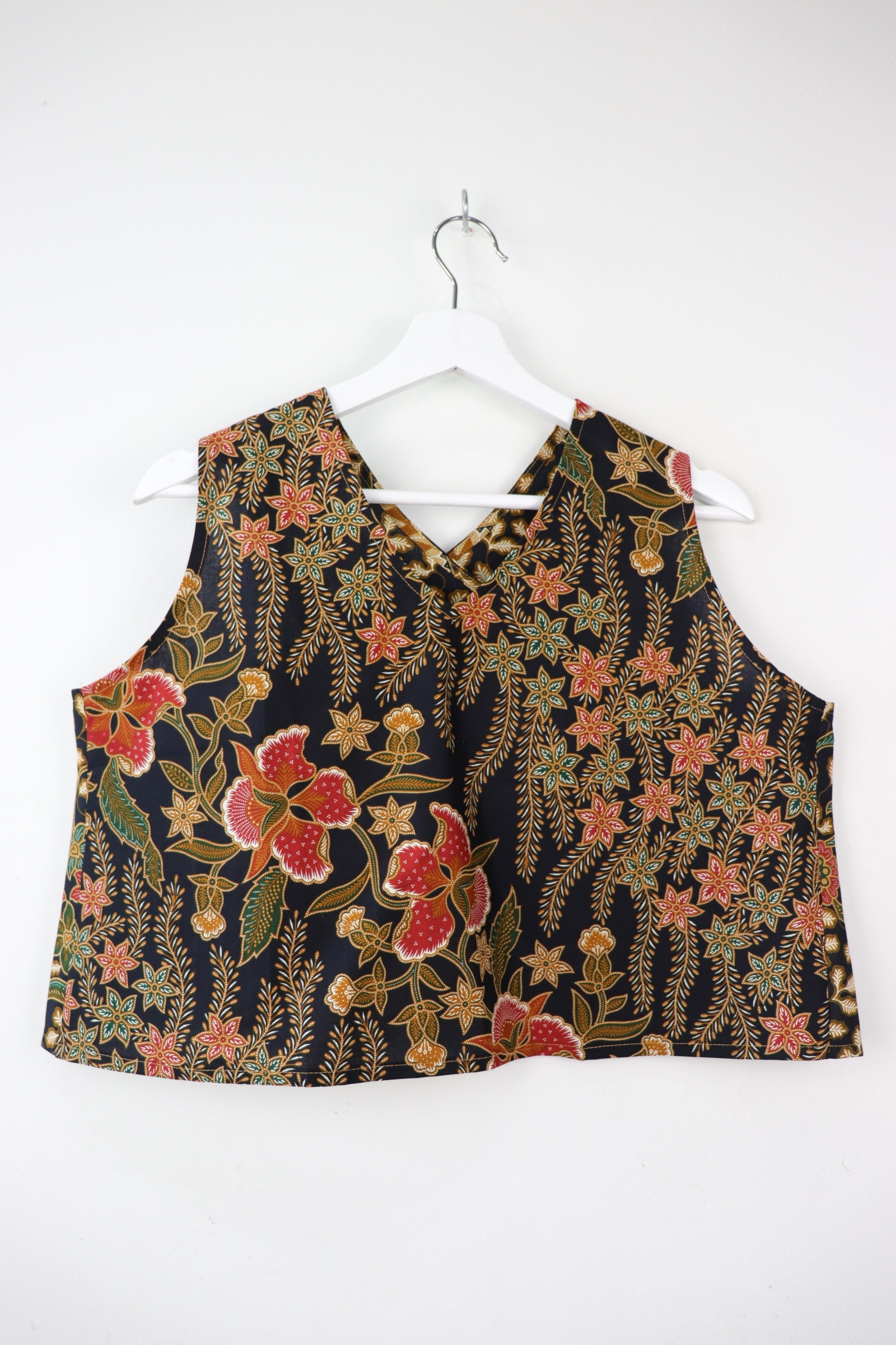 Two-Tone Napkin Batik Top - Boba Tea (M)