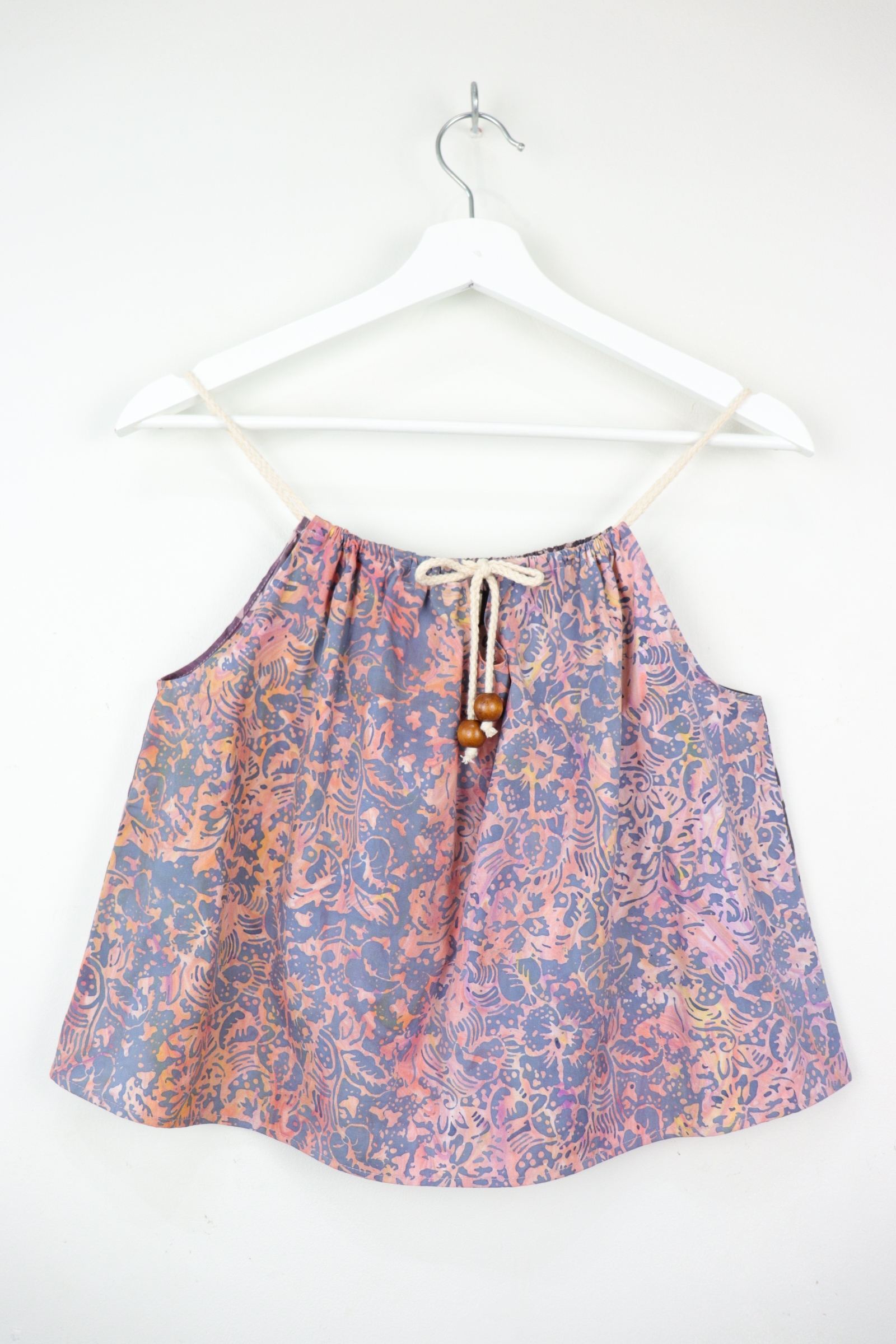 Two-tone Getaway Batik Top - Los Coloradas [ Handmade ]