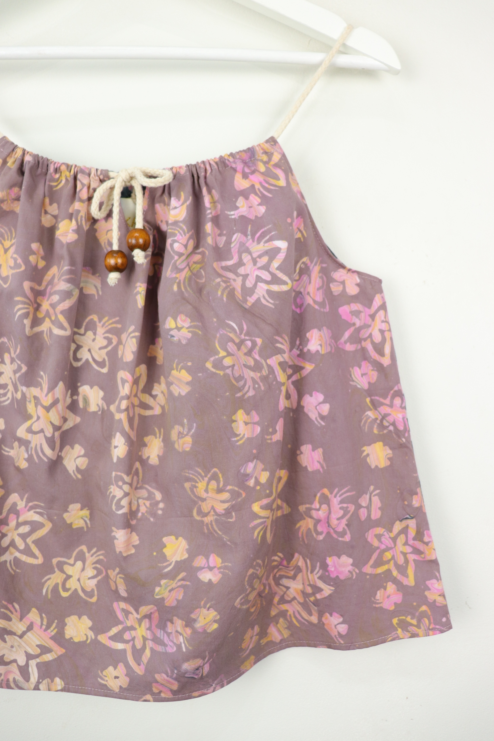 Two-tone Getaway Batik Top - Capri [ Handmade ]