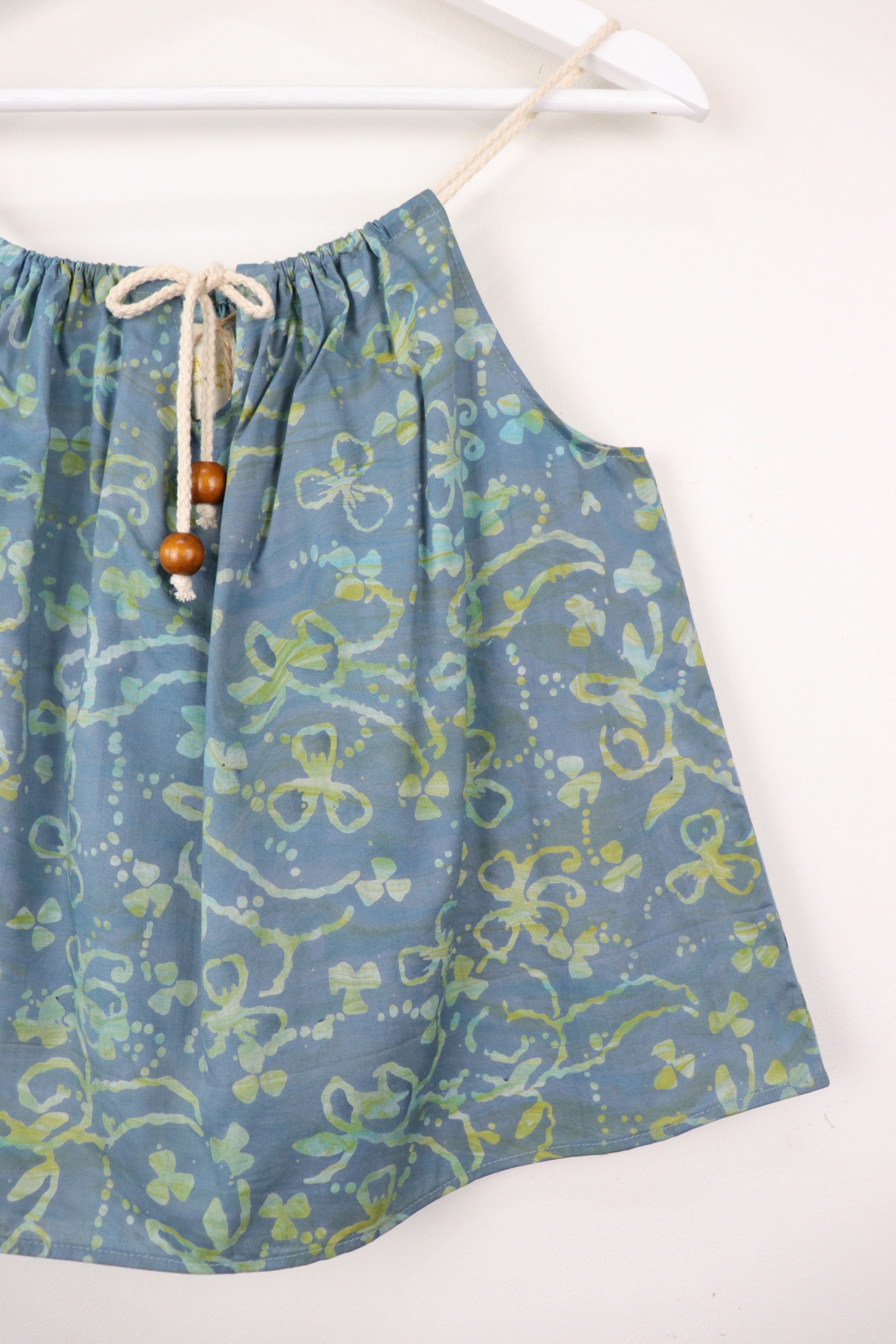 Two-tone Getaway Batik Top - Skye [ Handmade ]