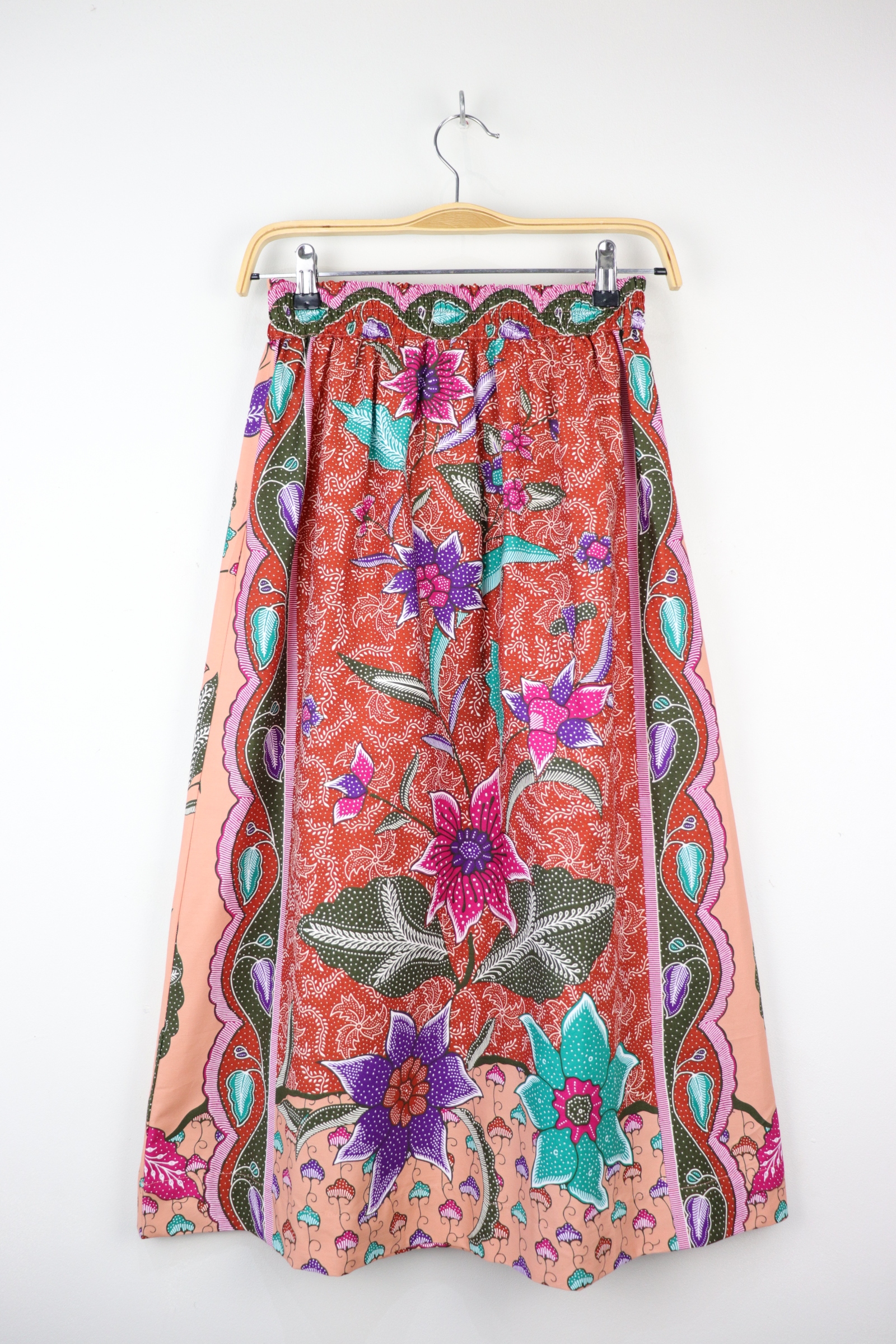Batik Maxi Skirt - Crème Rose (S)