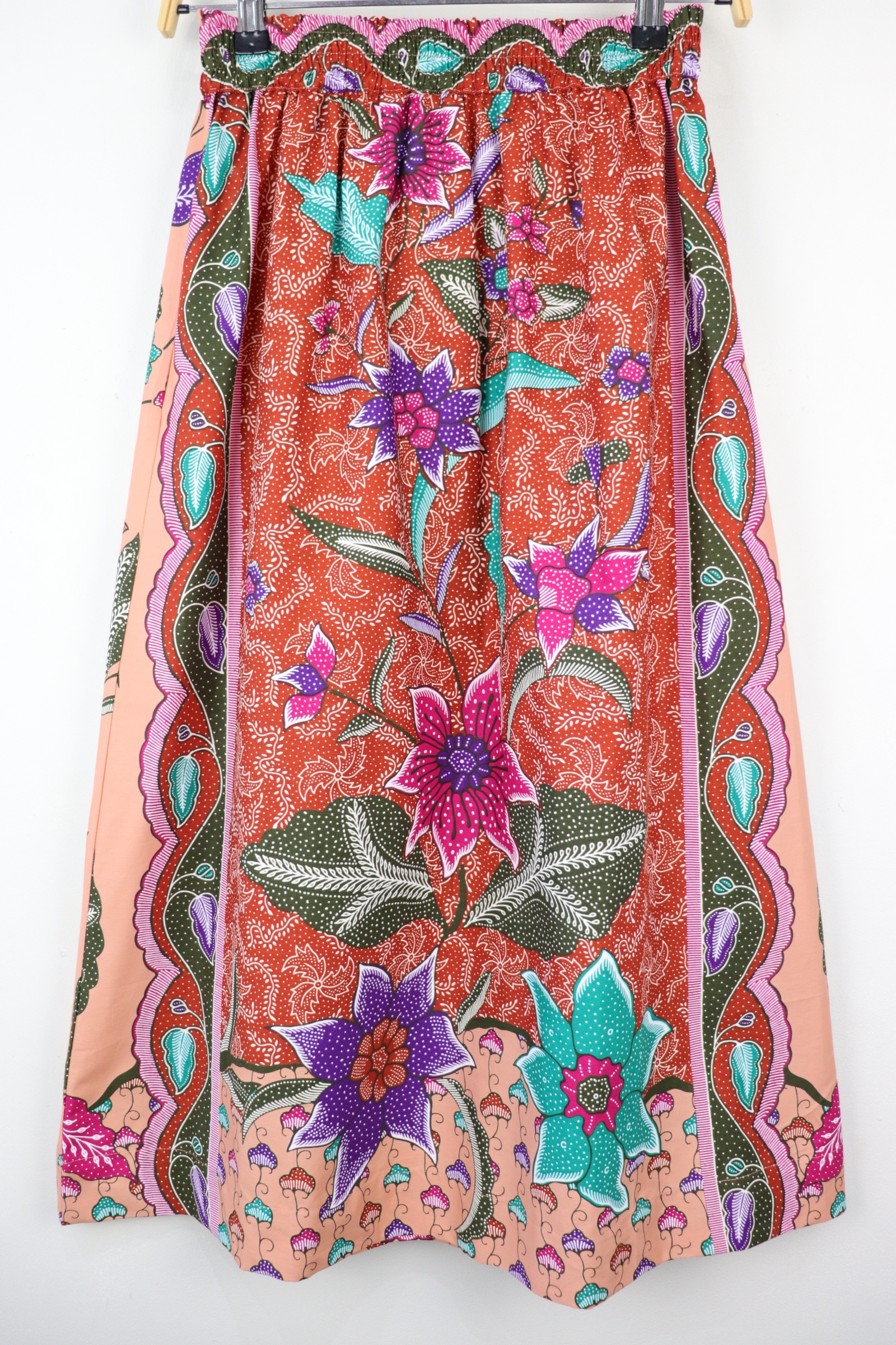 Batik Maxi Skirt - Crème Rose (S)