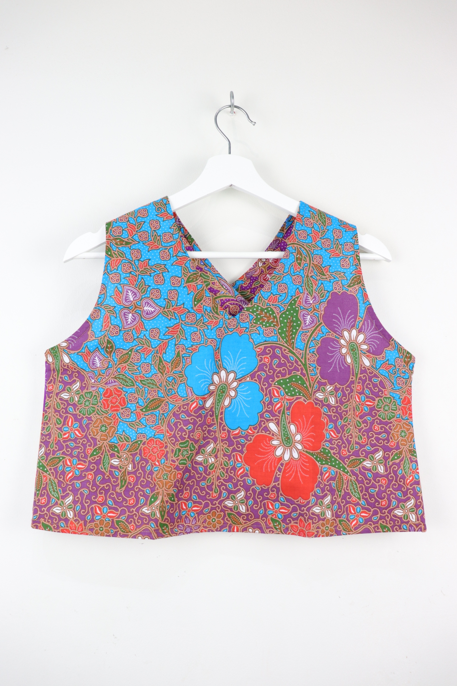 Two-Tone Napkin Batik Top - Maya Blue (S)