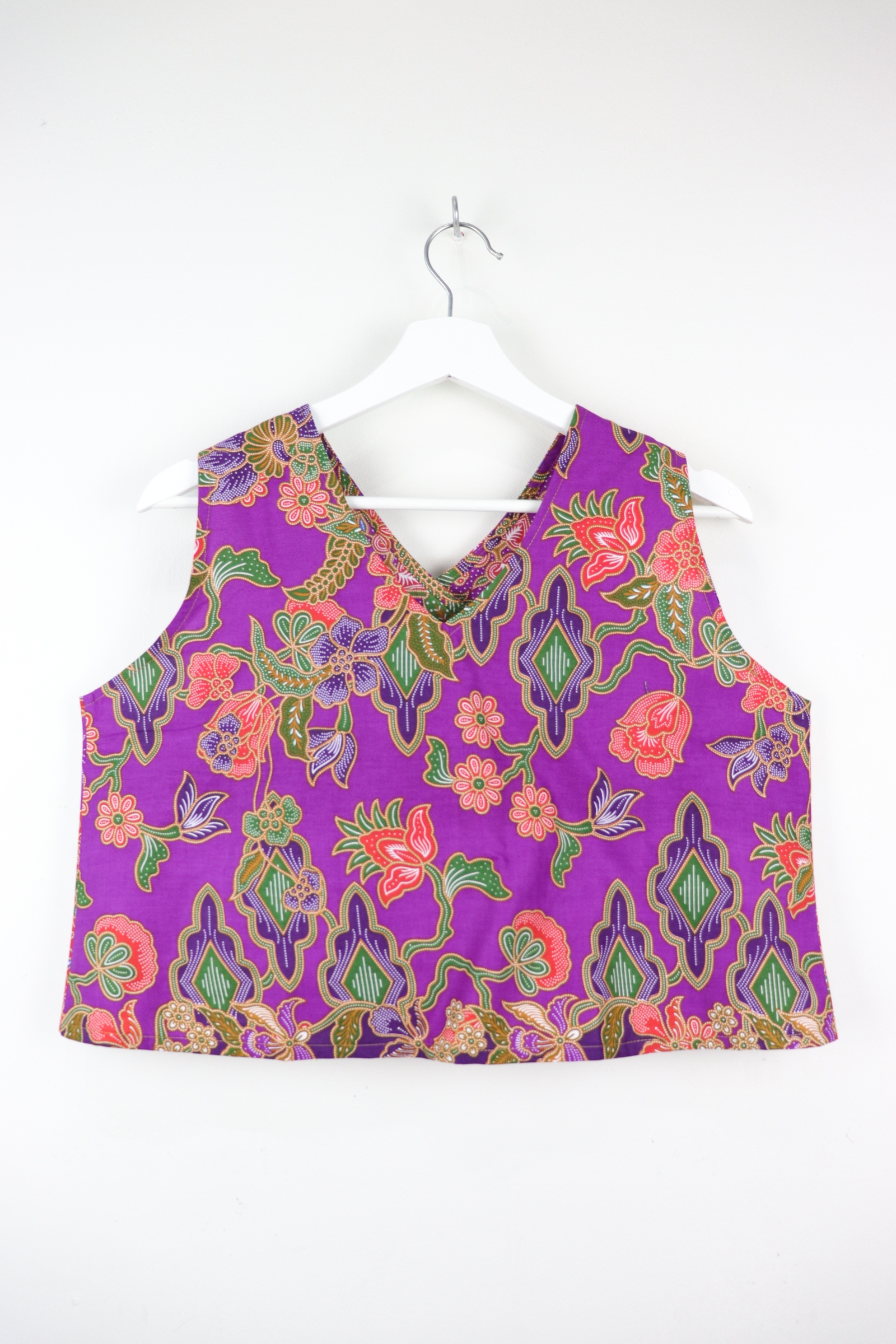 Two-Tone Napkin Batik Top - Lilac Heart (M)