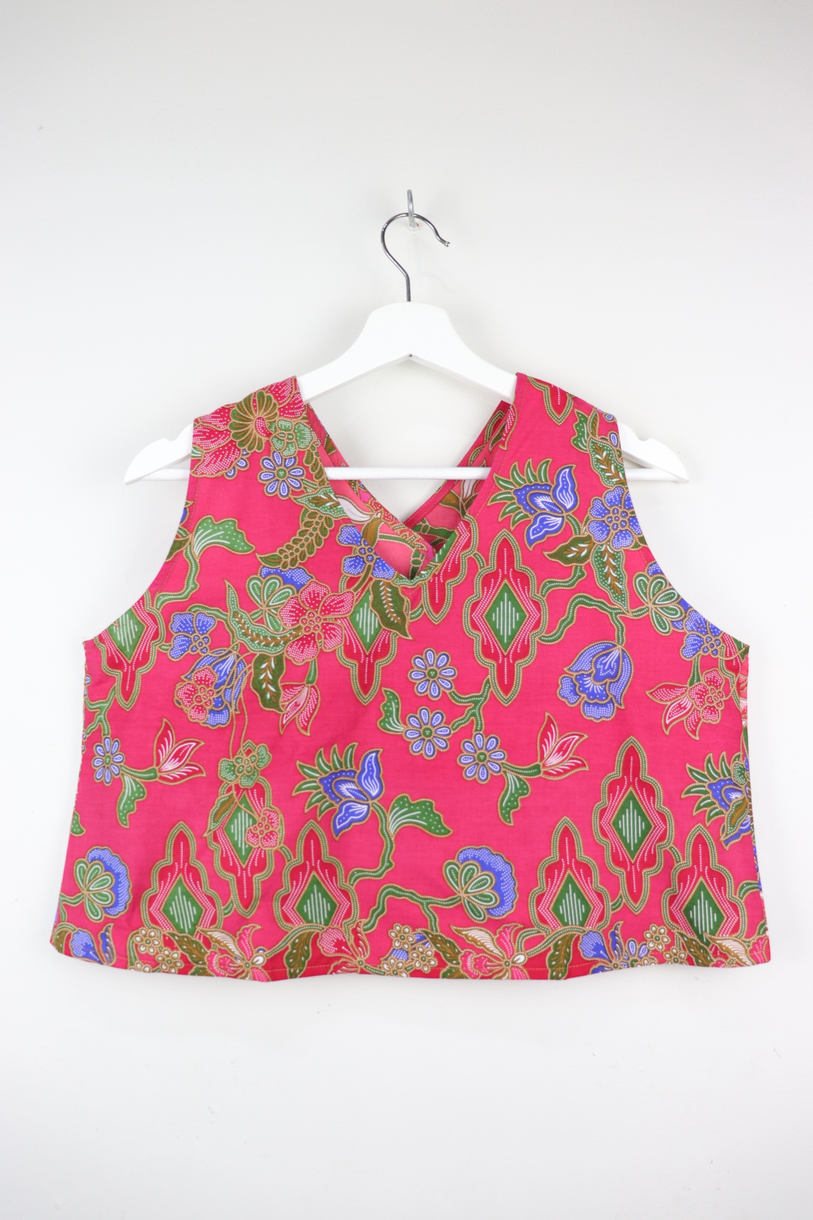 Two-Tone Napkin Batik Top - Strawberry Tart (M)