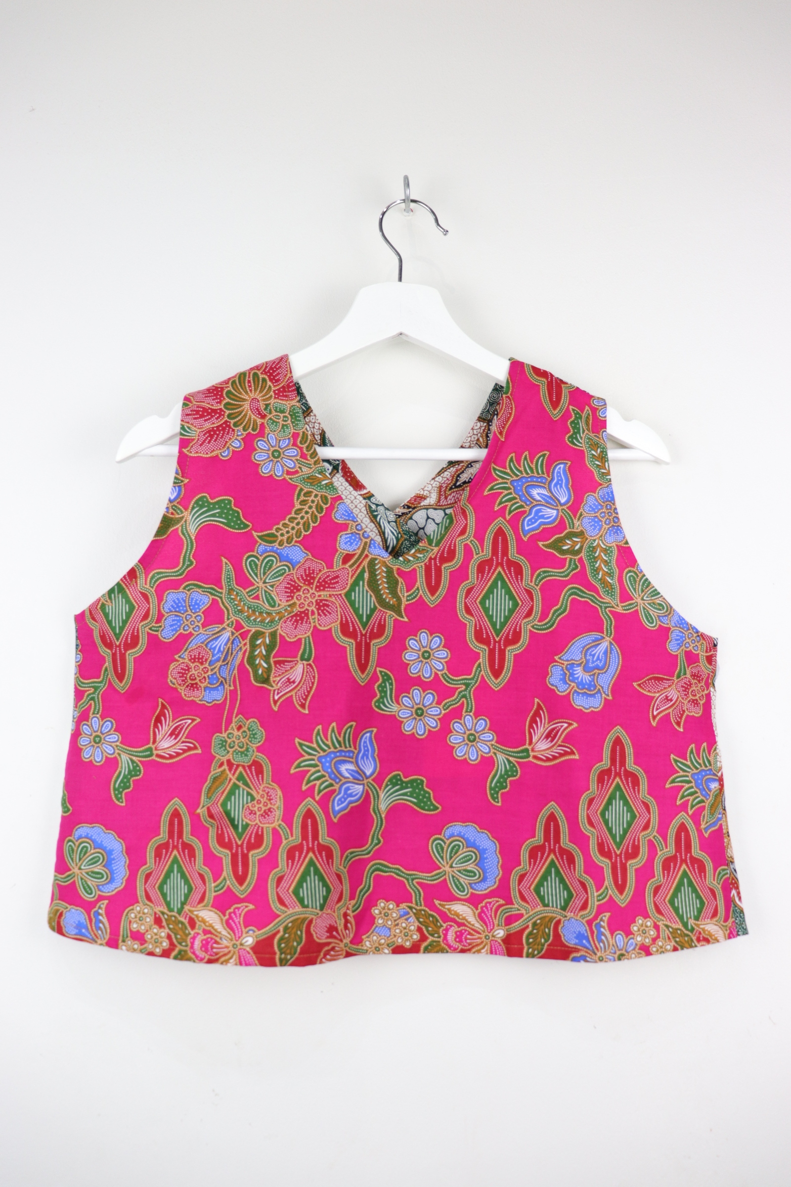 Two-Tone Napkin Batik Top - Bougainvillea (M)