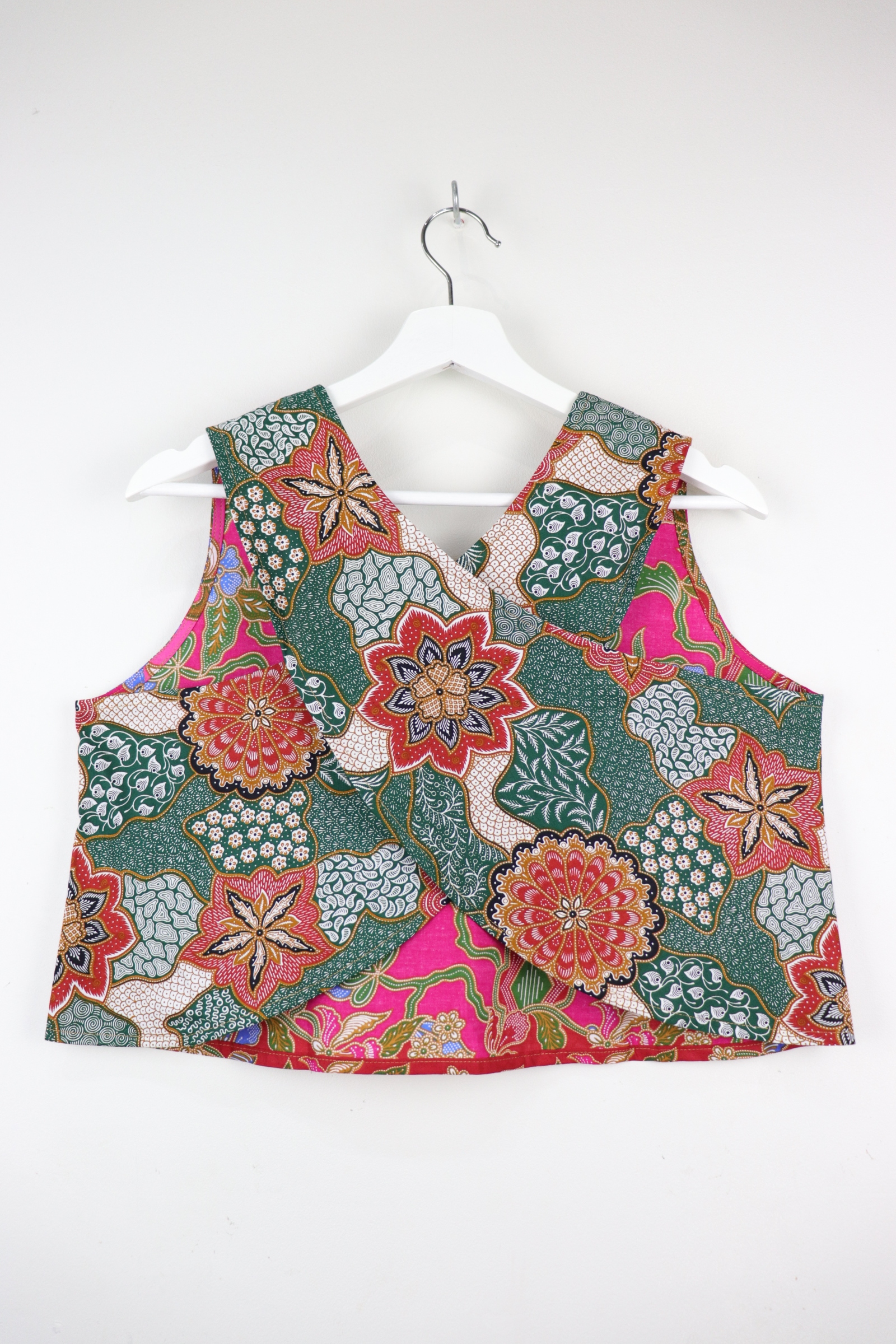 Two-Tone Napkin Batik Top - Bougainvillea (M)