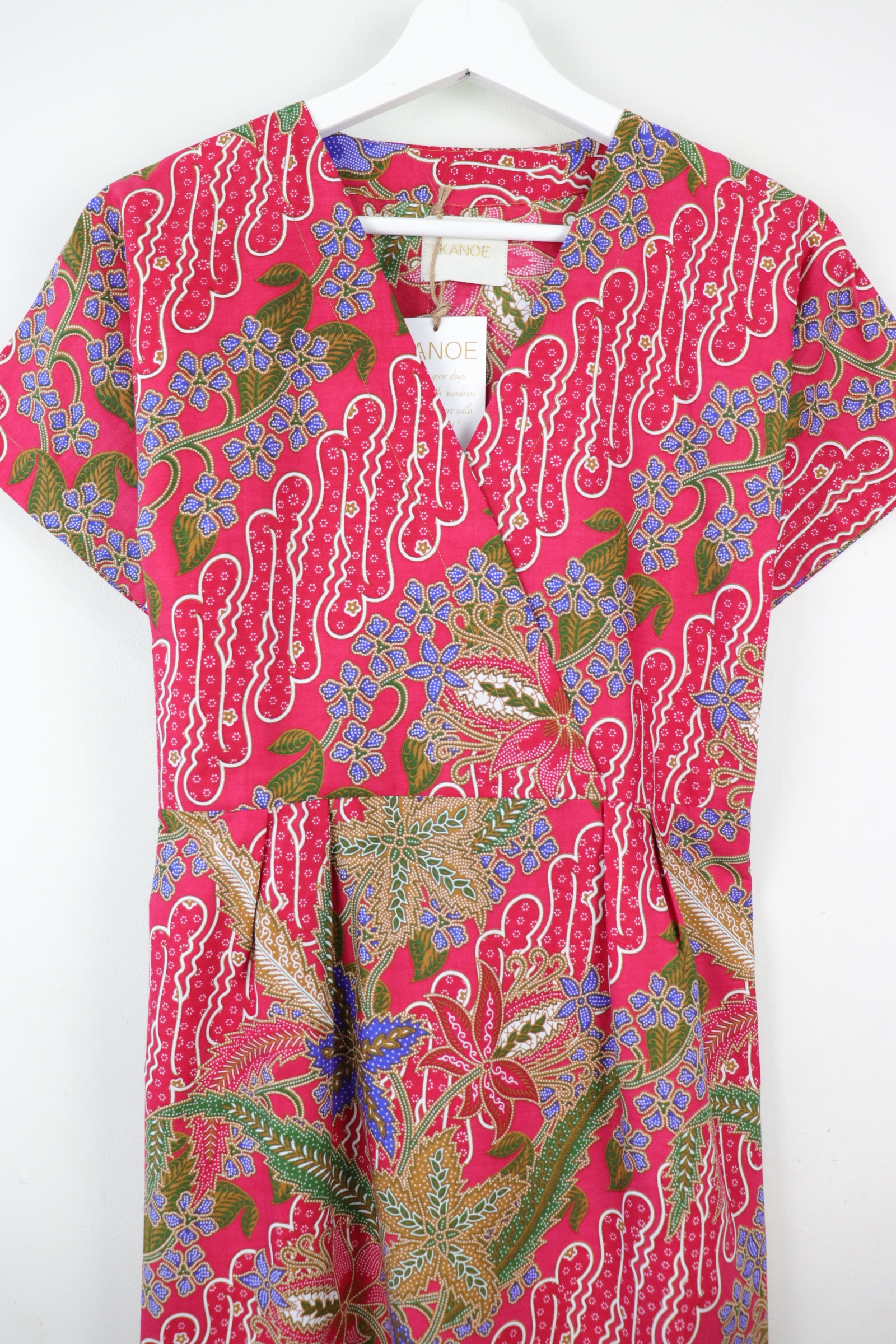 Kimono wrap dress - Tomato