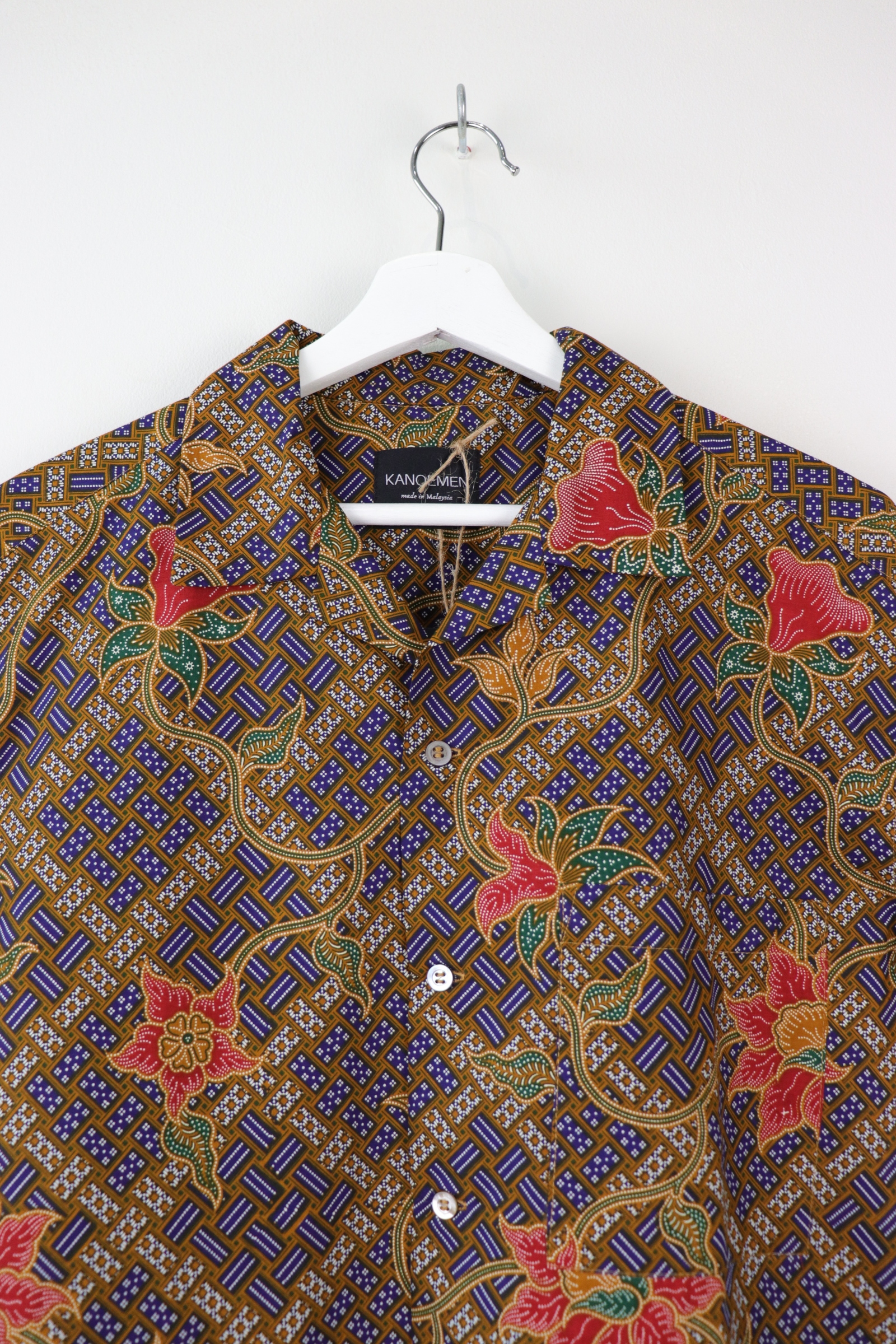 Mens Open Collar Shirt - Weave (Blue)