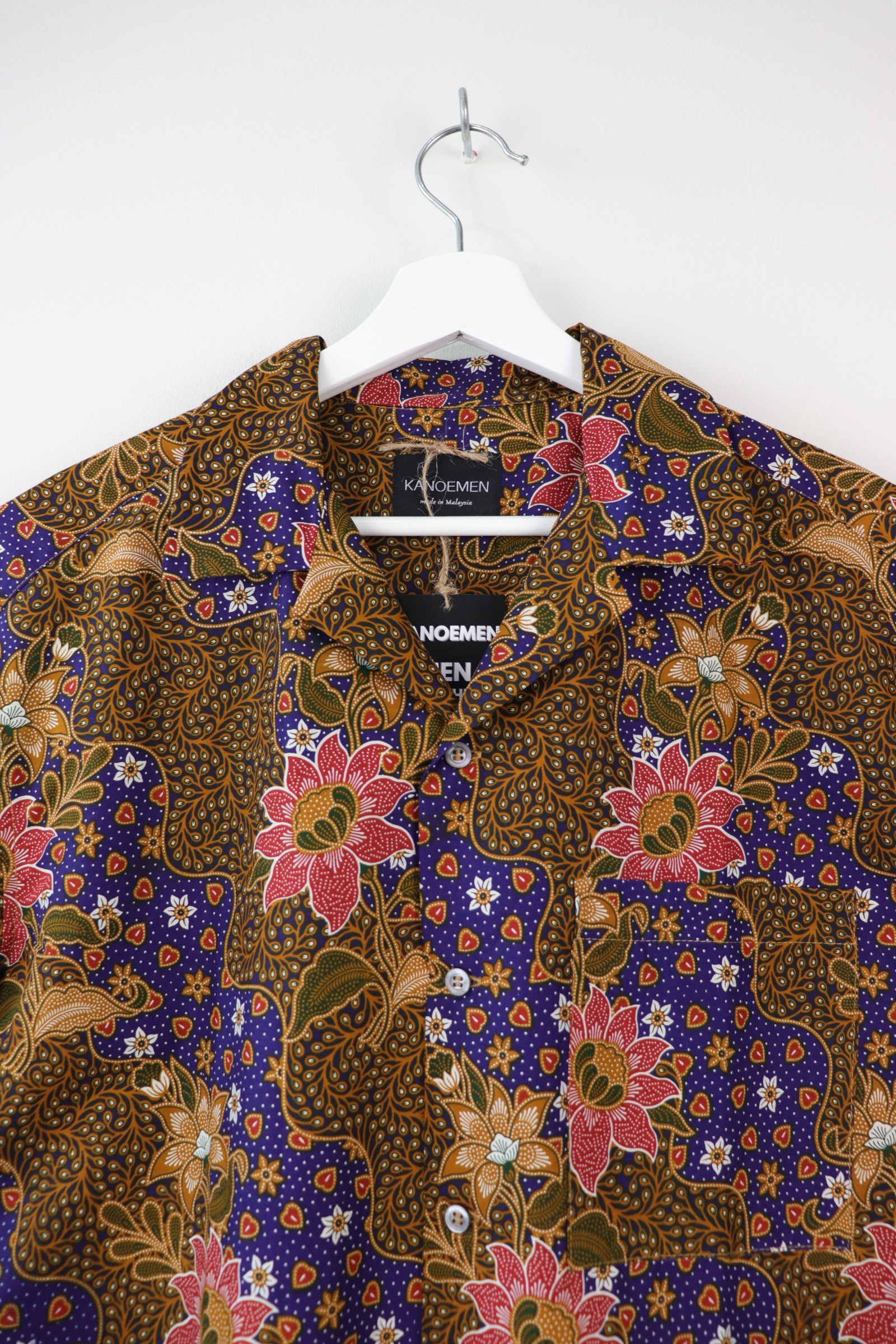 Mens Open Collar Shirt - Malaya (Blue) (S)