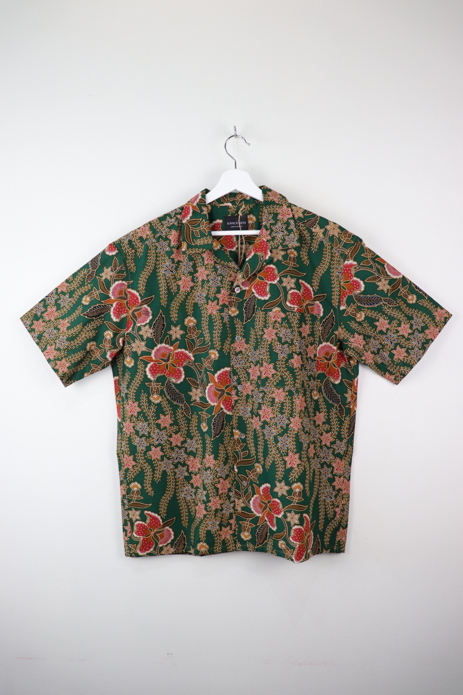 Mens Open Collar Shirt - MiuMiu (Green) (L)