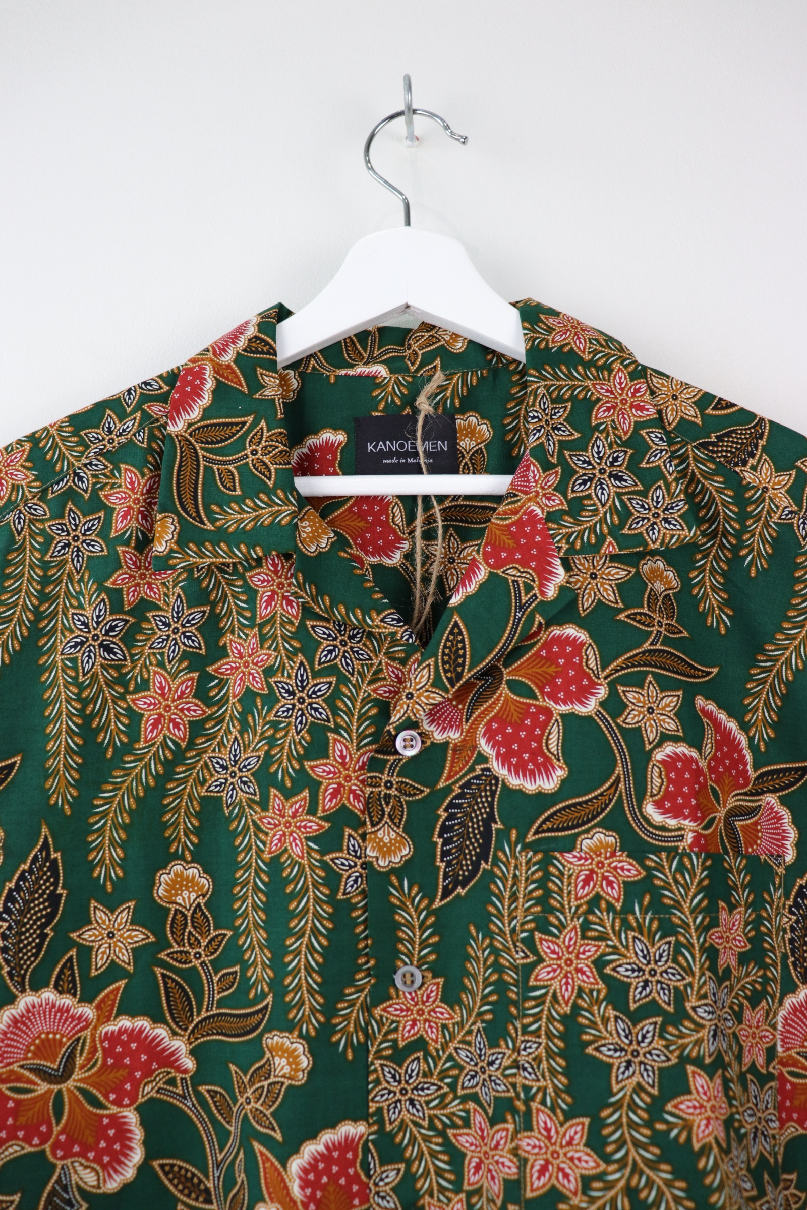 Mens Open Collar Shirt - MiuMiu (Green) (L)