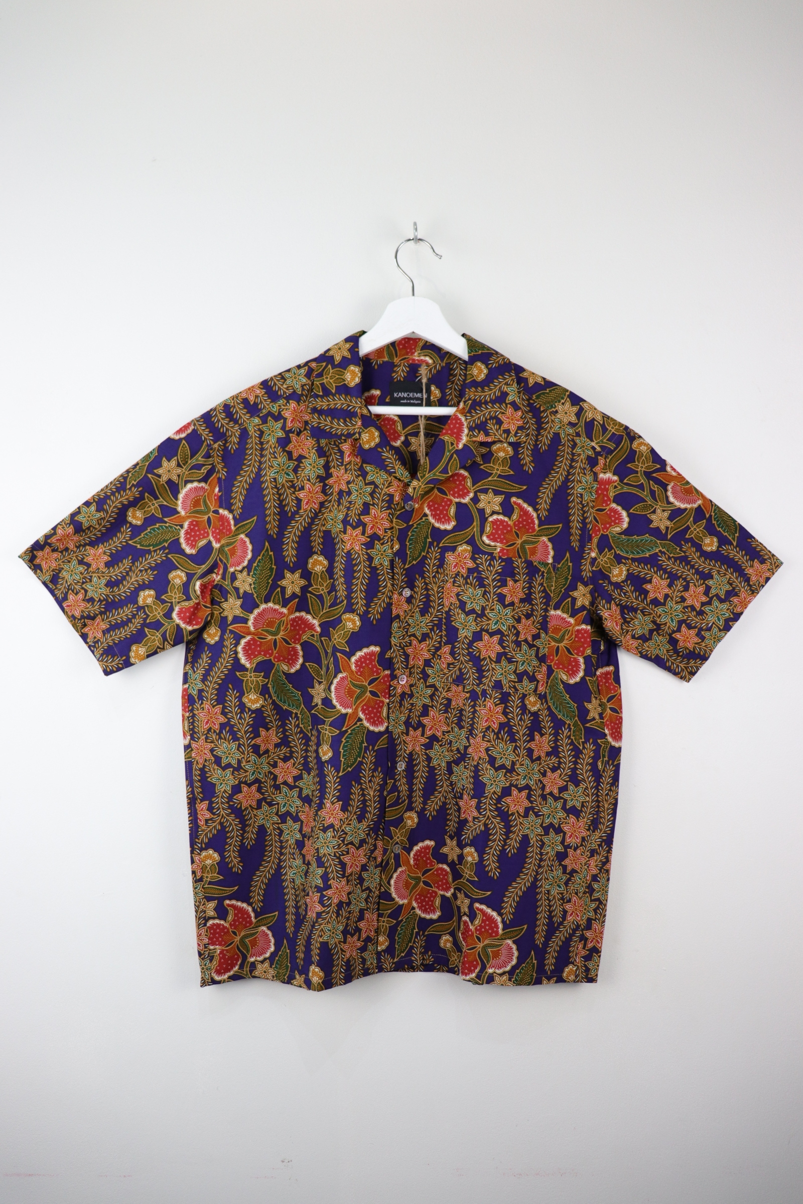 Mens Open Collar Shirt - MiuMiu (Blue) (L)