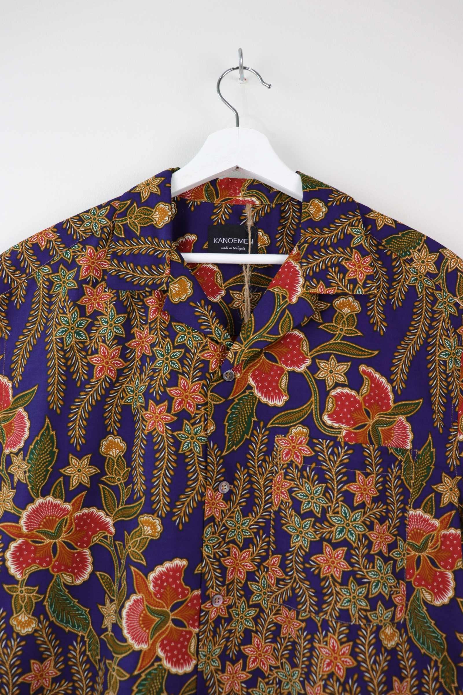 Mens Open Collar Shirt - MiuMiu (Blue) (L)