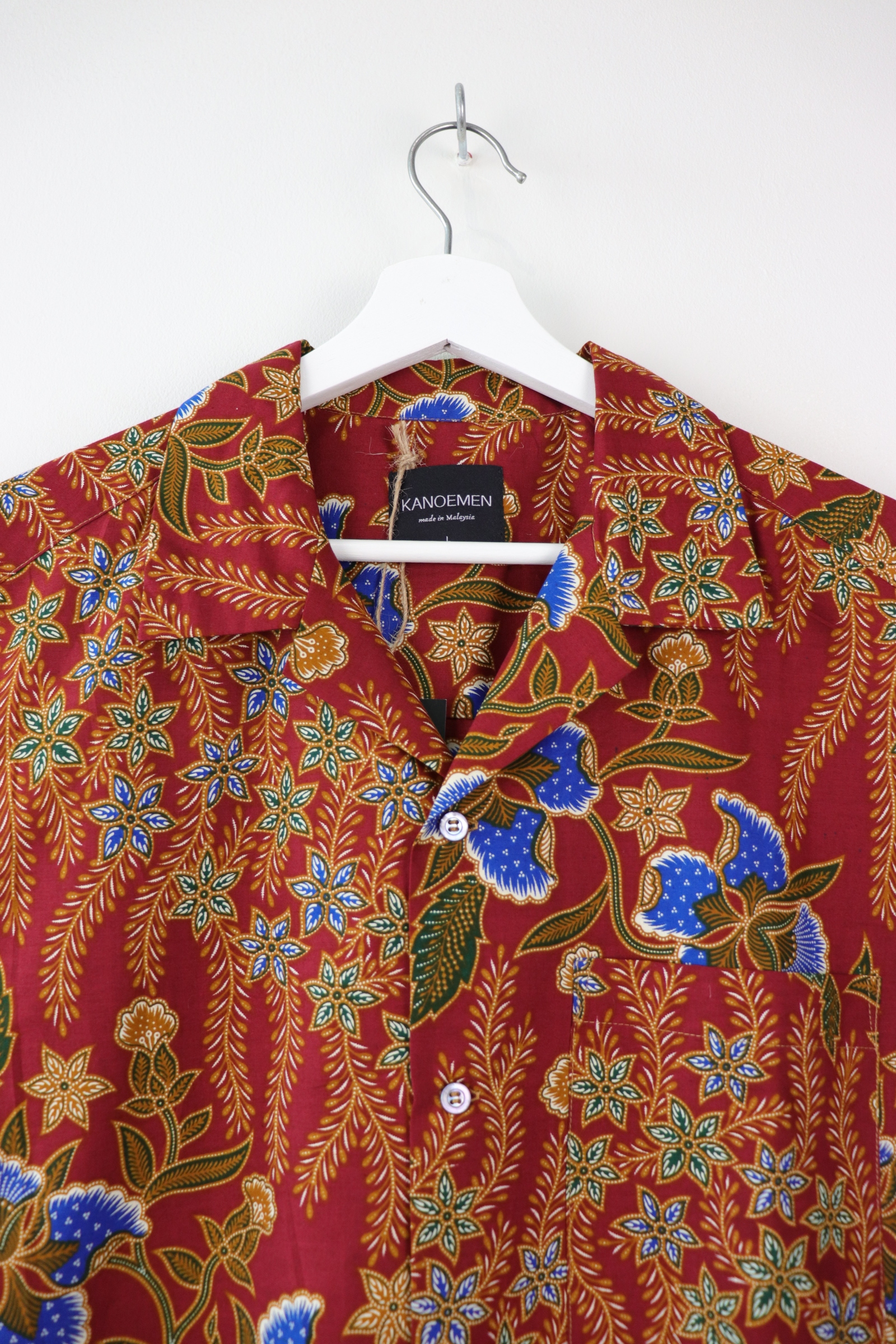 Mens Open Collar Shirt - MiuMiu (Red) (L)