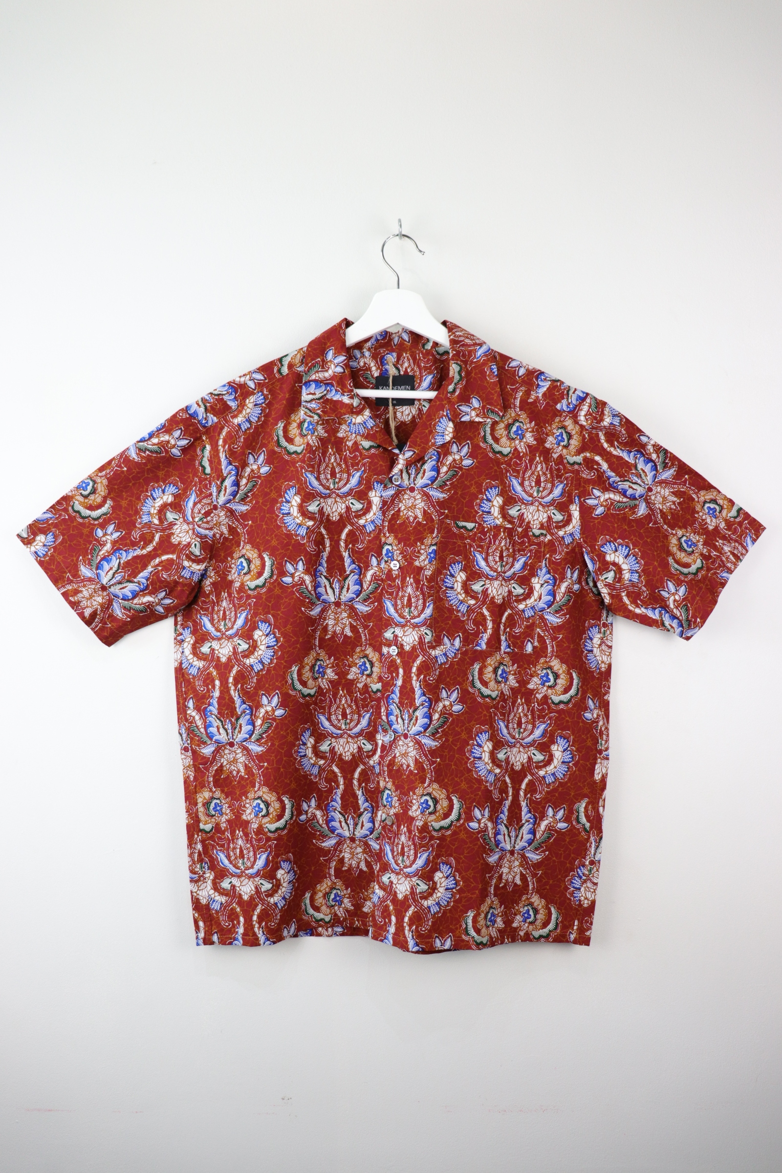 Mens Open Collar Shirt - Strength (Red) (XL)