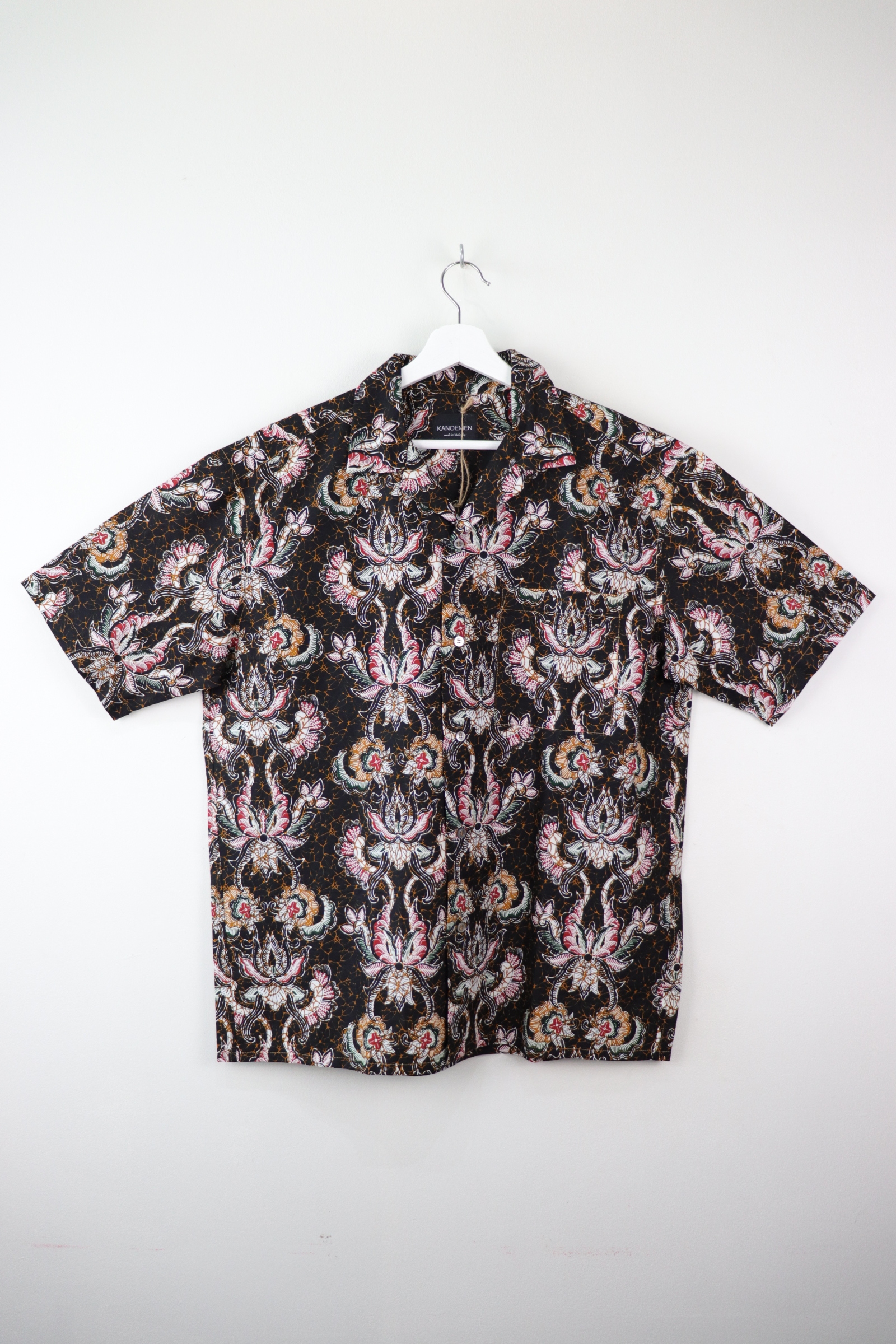 Mens Open Collar Shirt - Strength (Black) (XL)