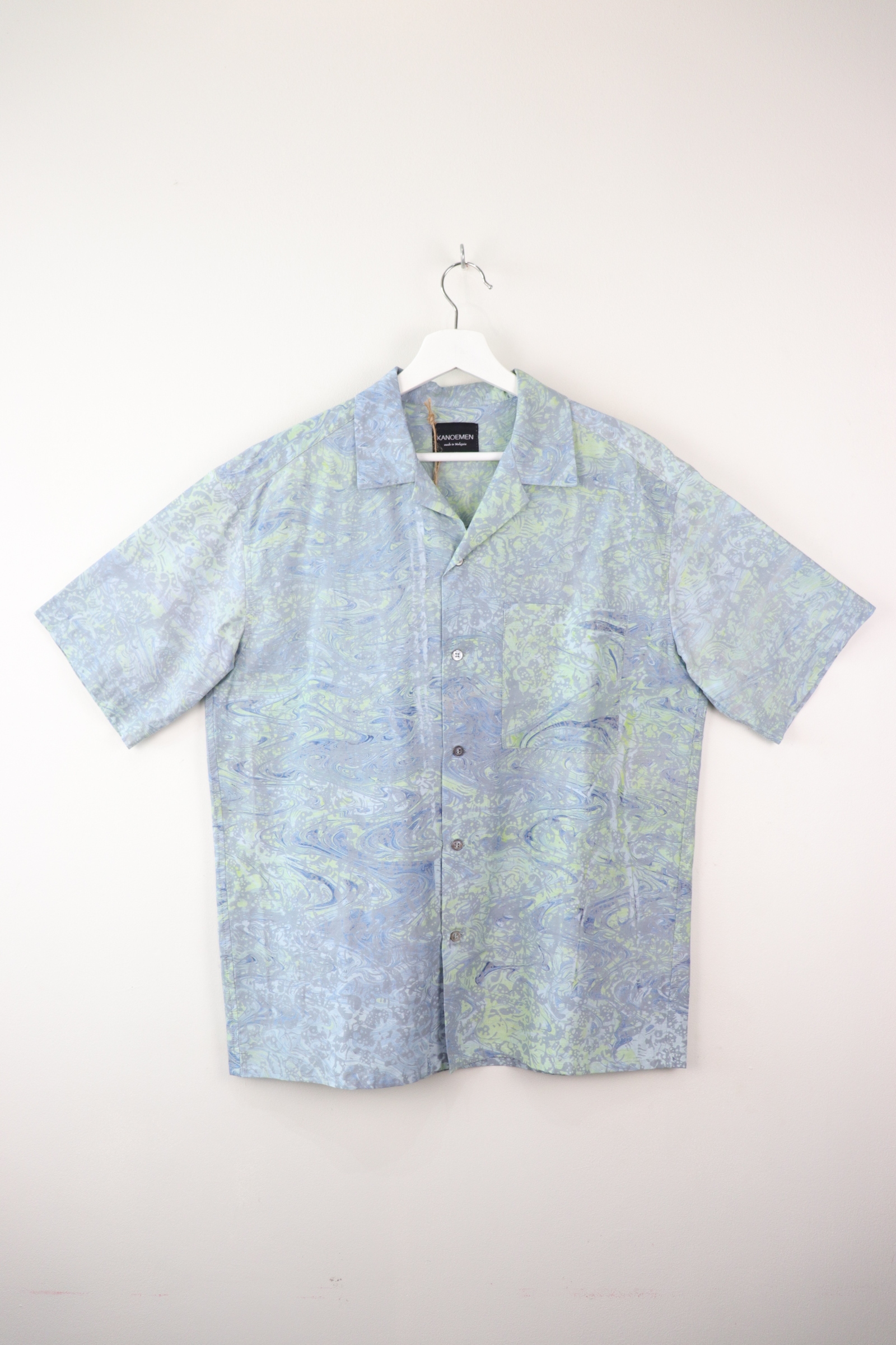 Mens Open Collar Shirt - Moon (M) [ Handmade ]