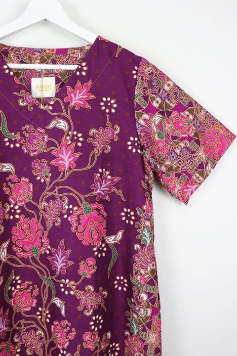 batik-basic-v neck-dress114