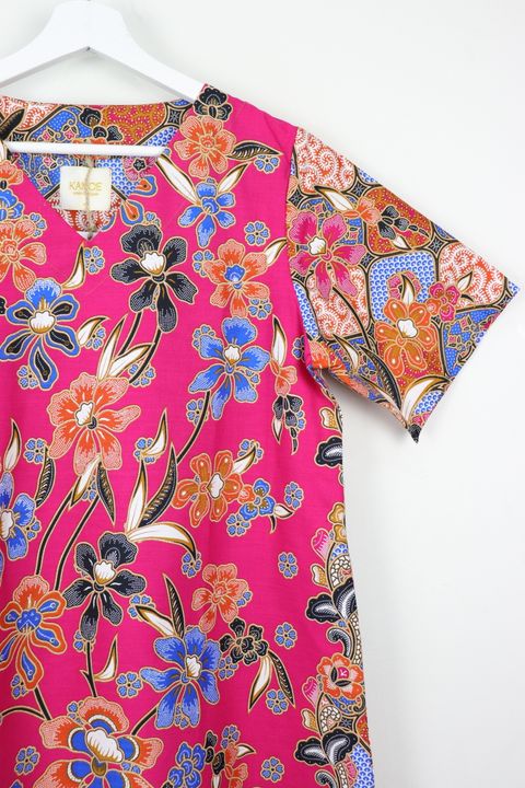 batik-basic-v neck-dress122