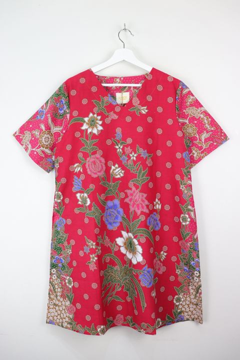 batik-basic-v neck-dress209