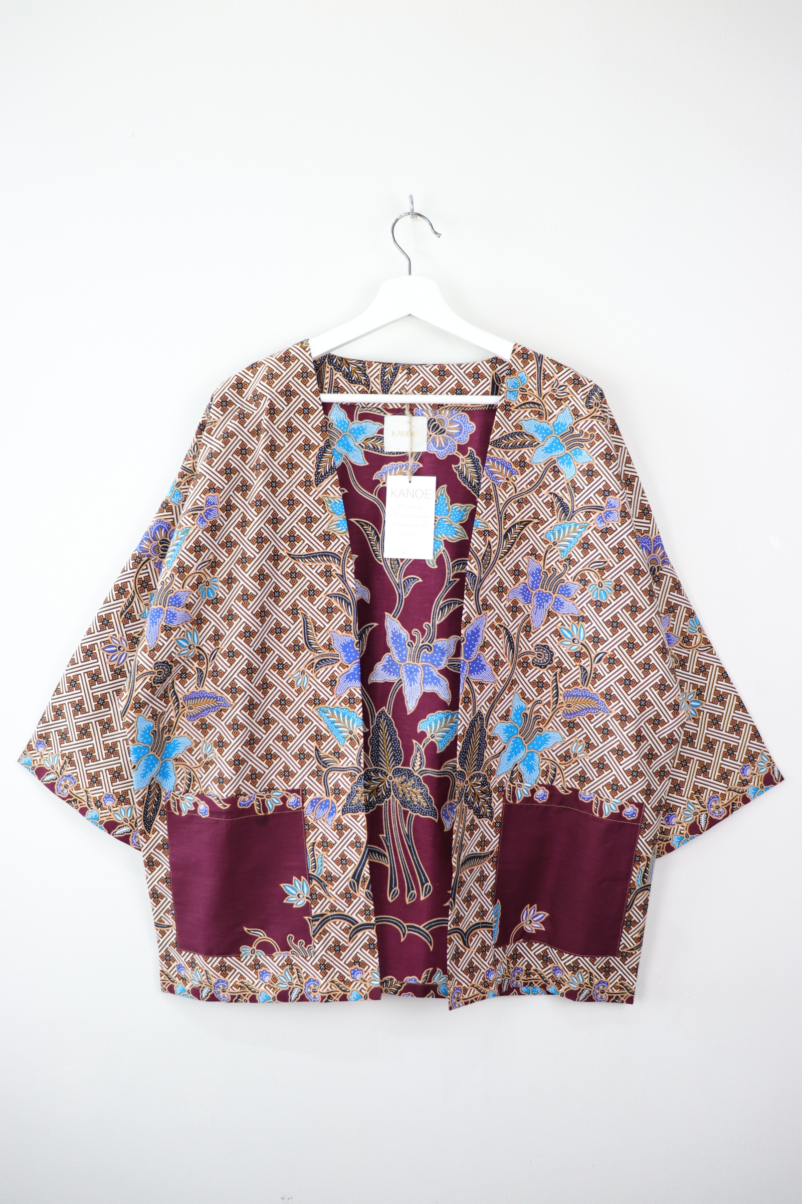 Batik Kimono Basic - Merlot Luna