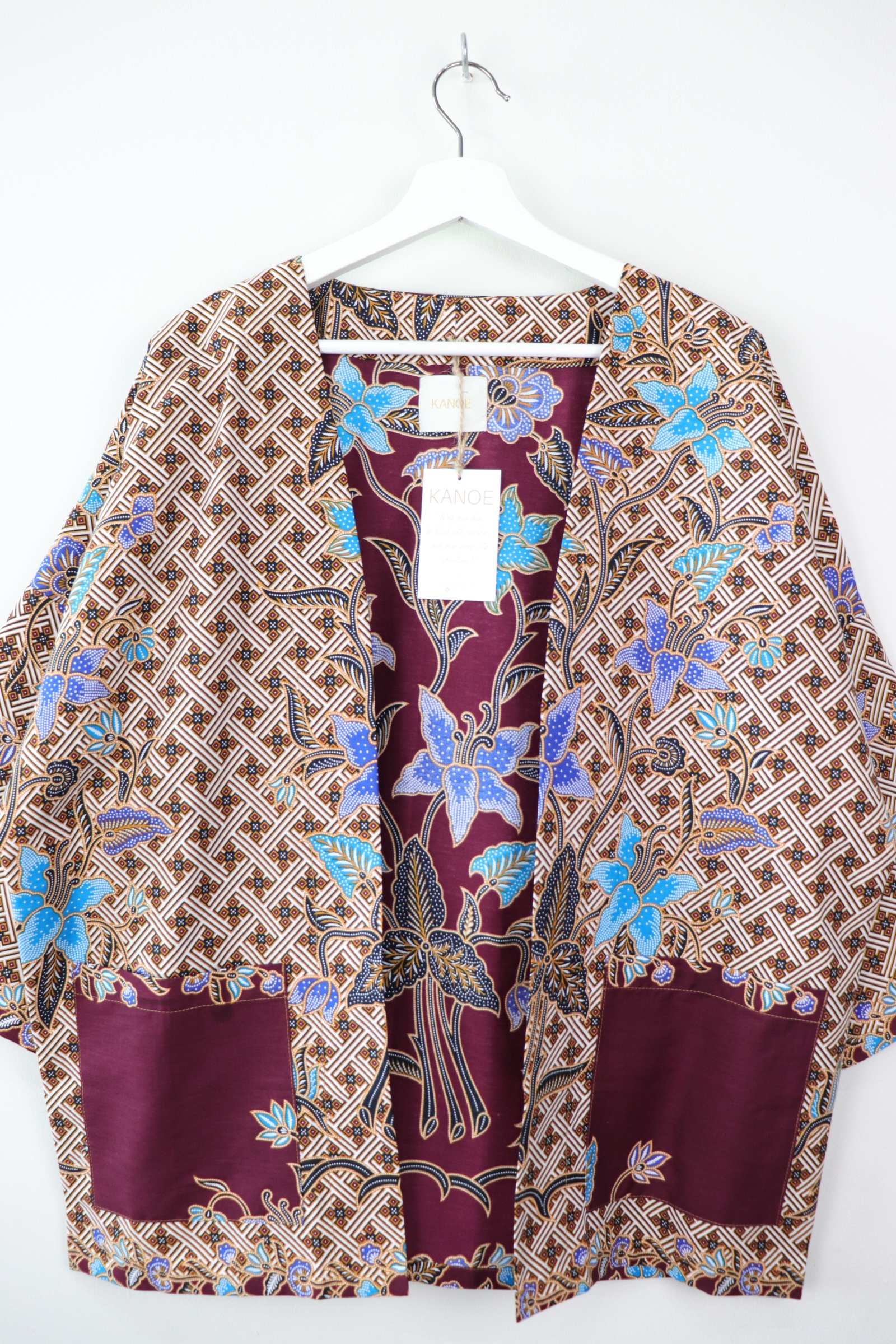 Batik Kimono Basic - Merlot Luna