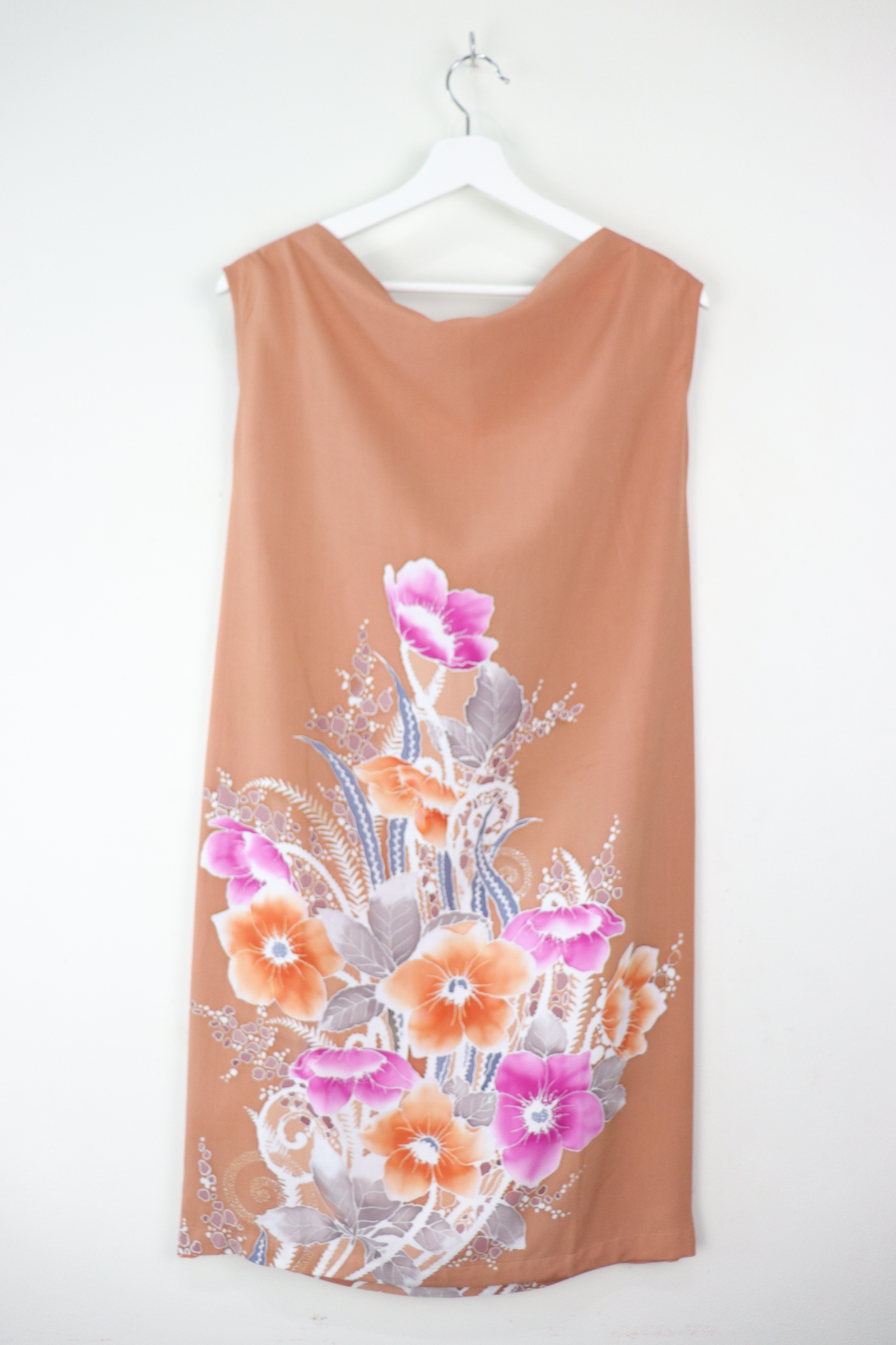 Batik Cowl Dress - Warm Dahlia [HandDrawn Batik]