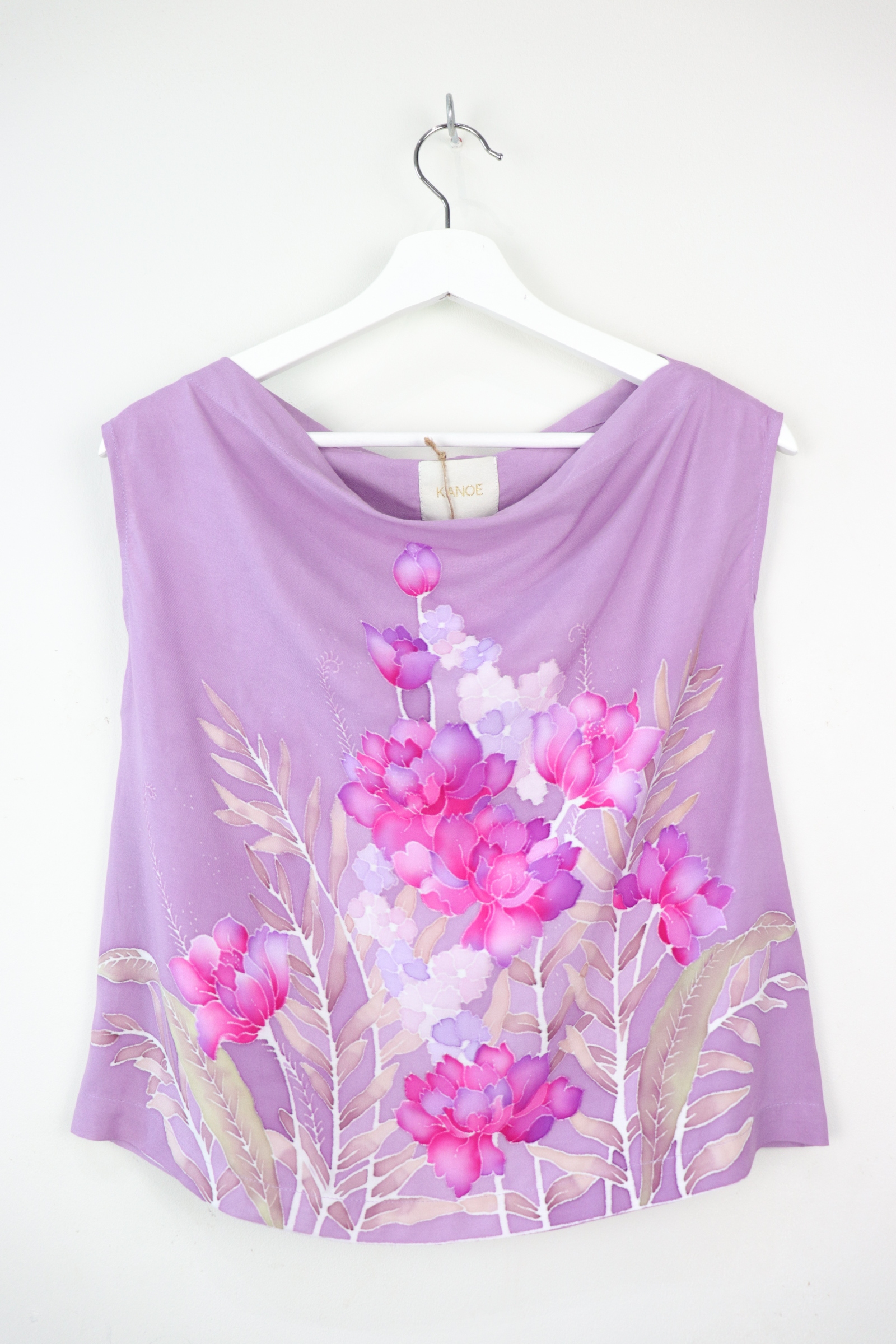 Batik Cowl Top - Lilac Orchid [HandDrawn Batik]