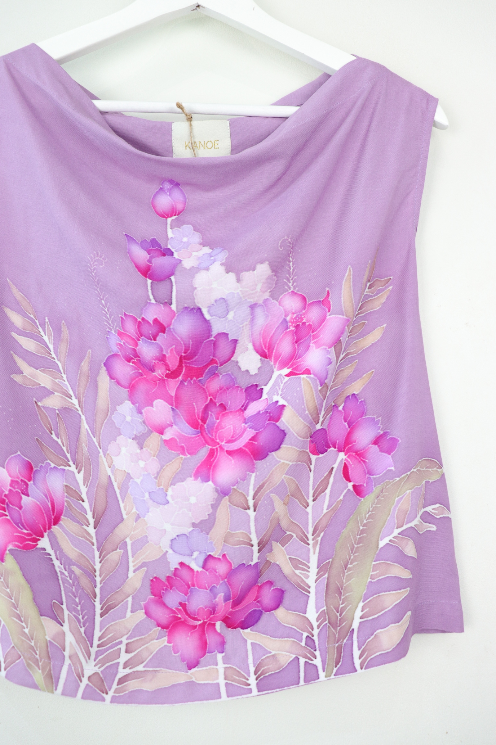 Batik Cowl Top - Lilac Orchid [HandDrawn Batik]