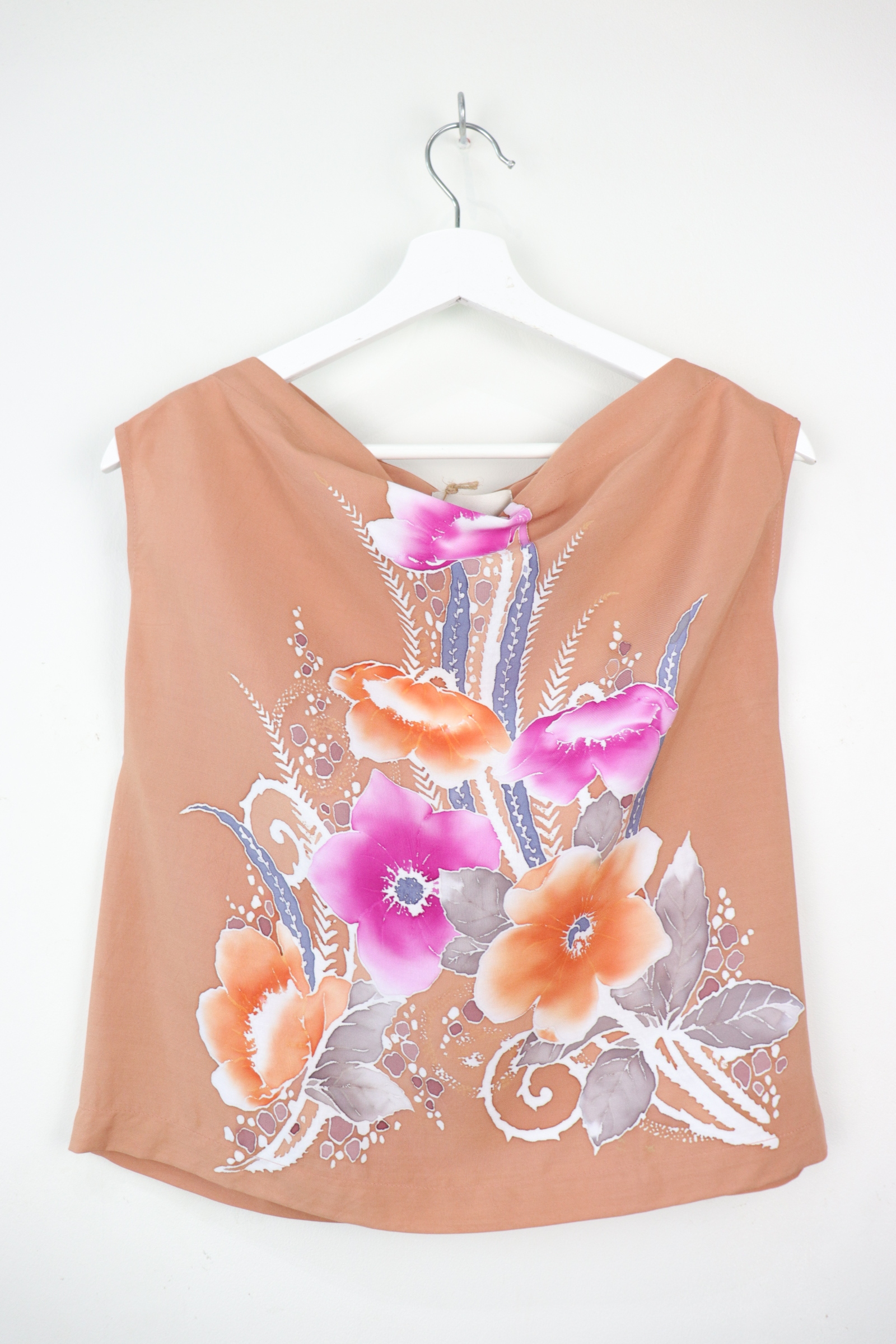 Batik Cowl Top - Warm Dahlia [HandDrawn Batik]