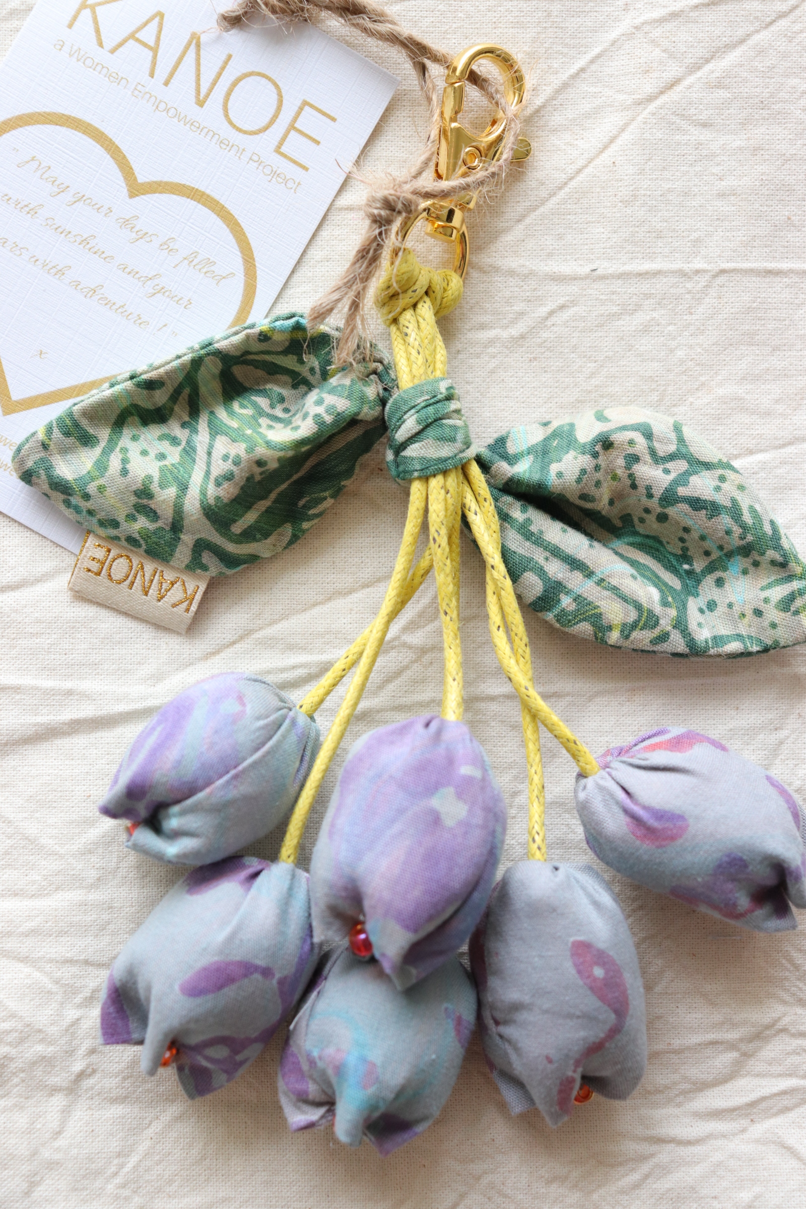 Bougainvillea Batik Keychain - Galaxy Swirl [Handmade Batik]