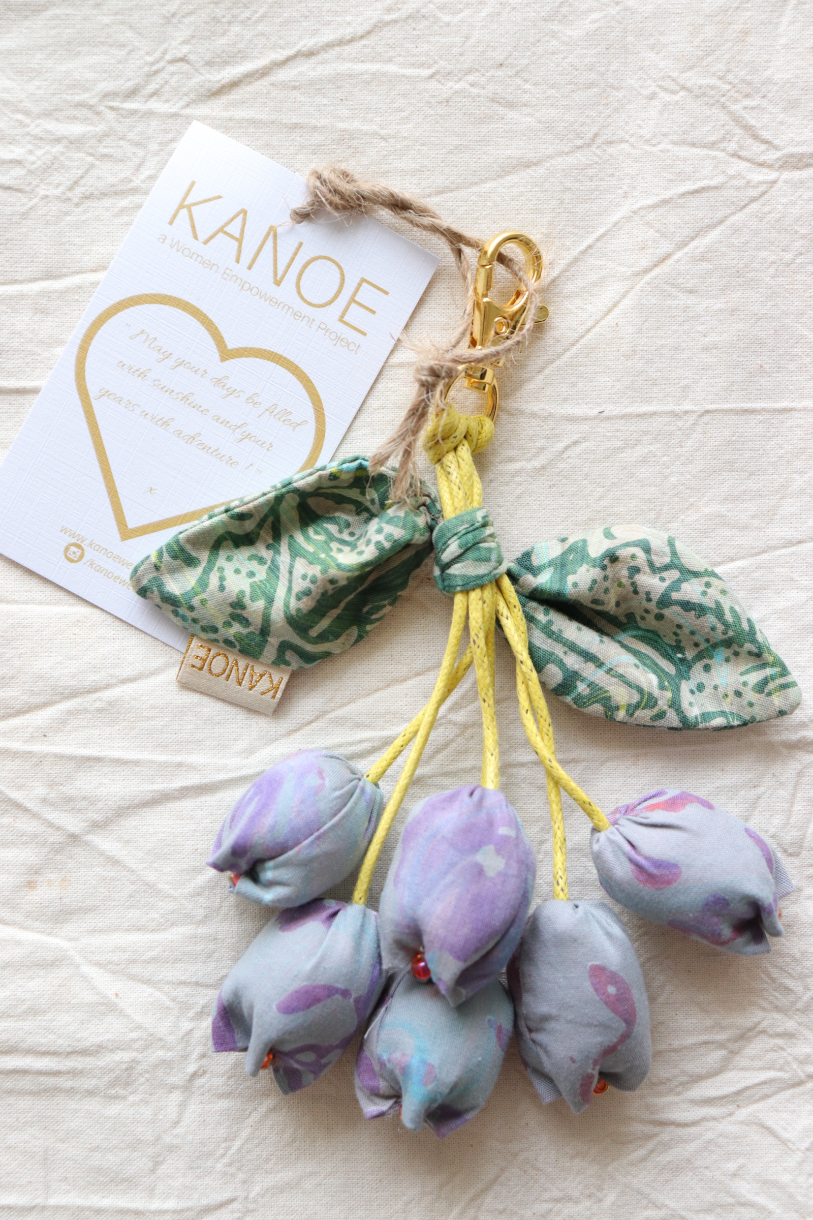 Bougainvillea Batik Keychain - Galaxy Swirl [Handmade Batik]