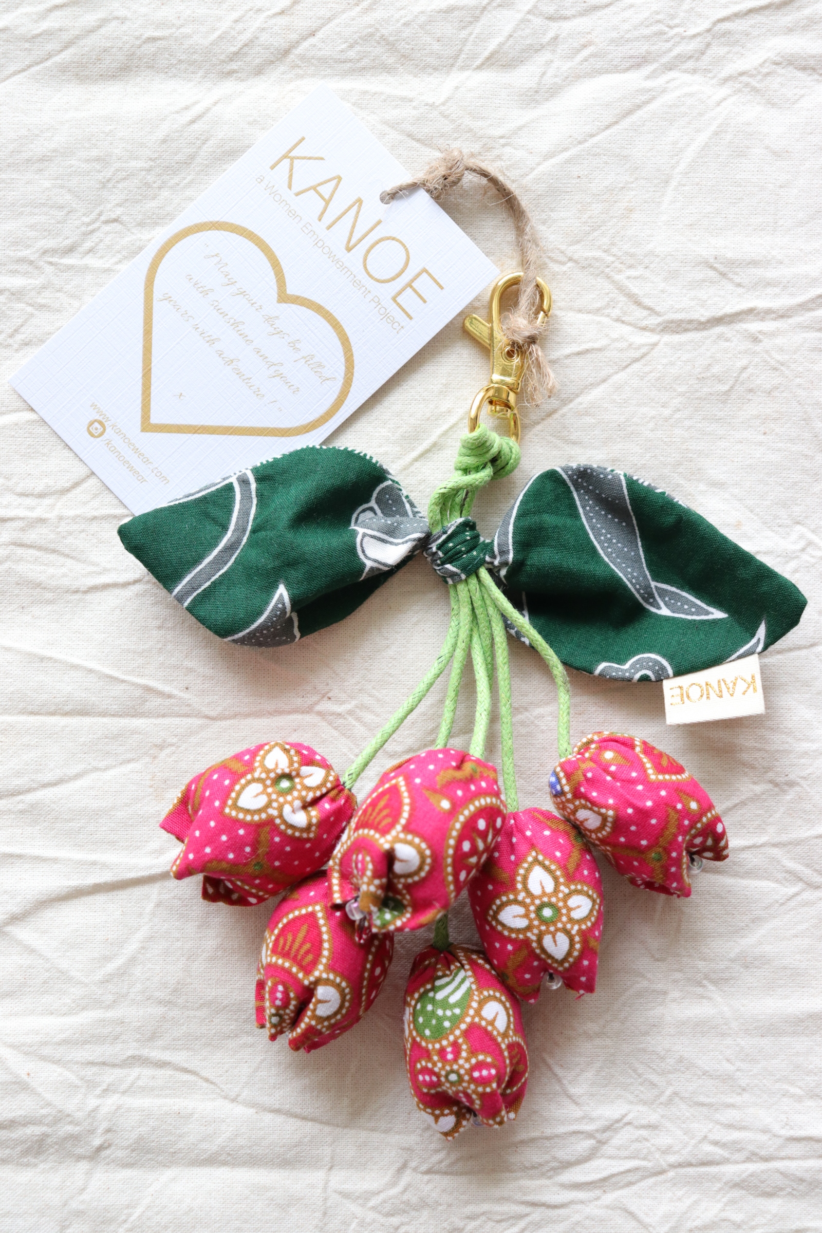 Bougainvillea Batik Keychain - Sakura Glee