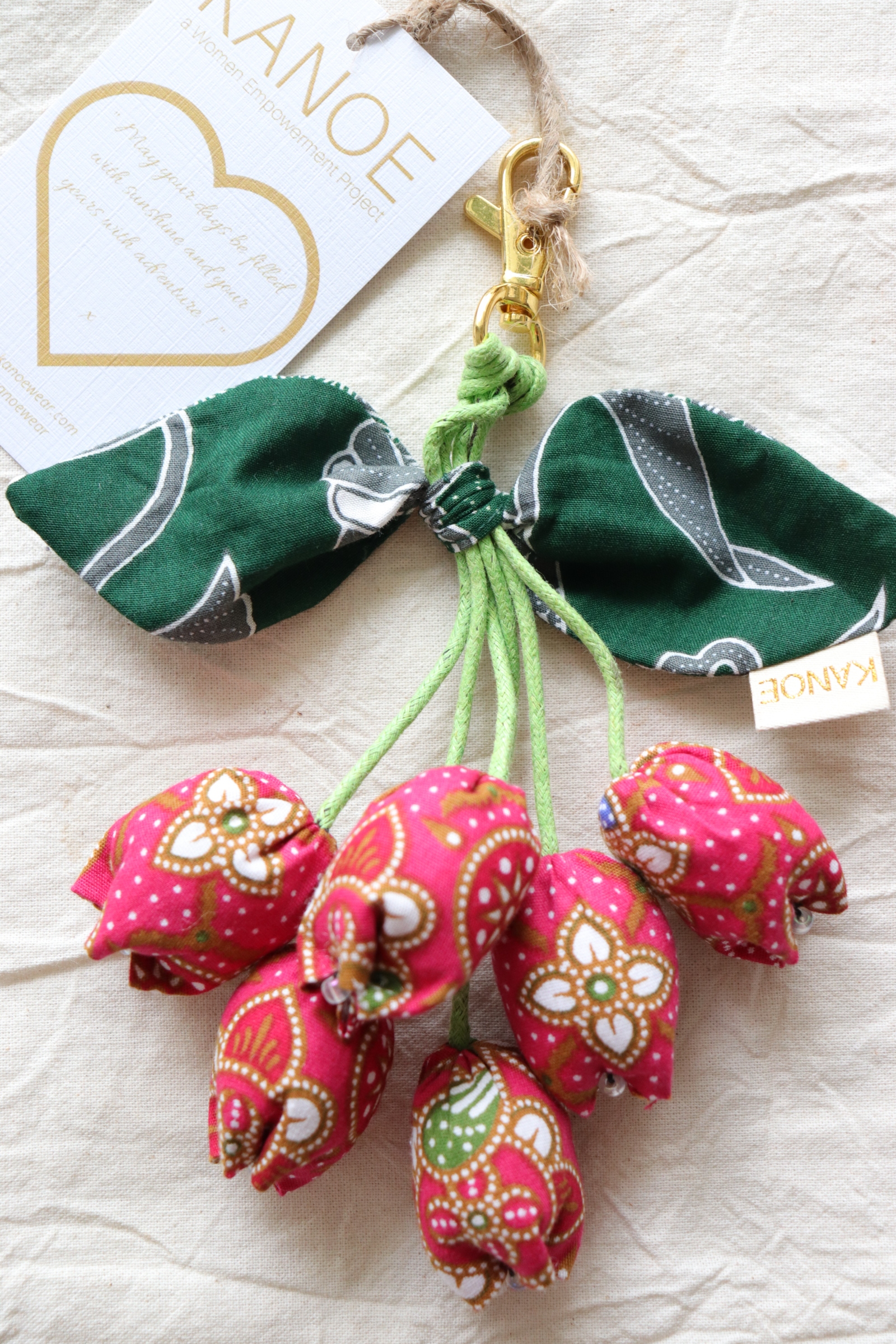Bougainvillea Batik Keychain - Sakura Glee