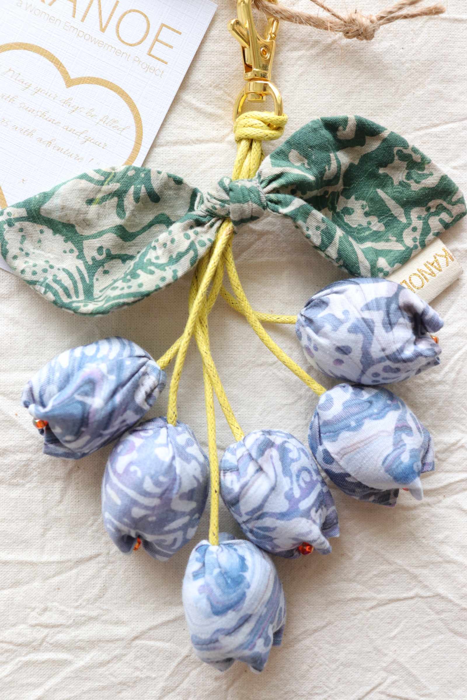 Bougainvillea Batik Keychain - Unicorn Magic [Handmade Batik]