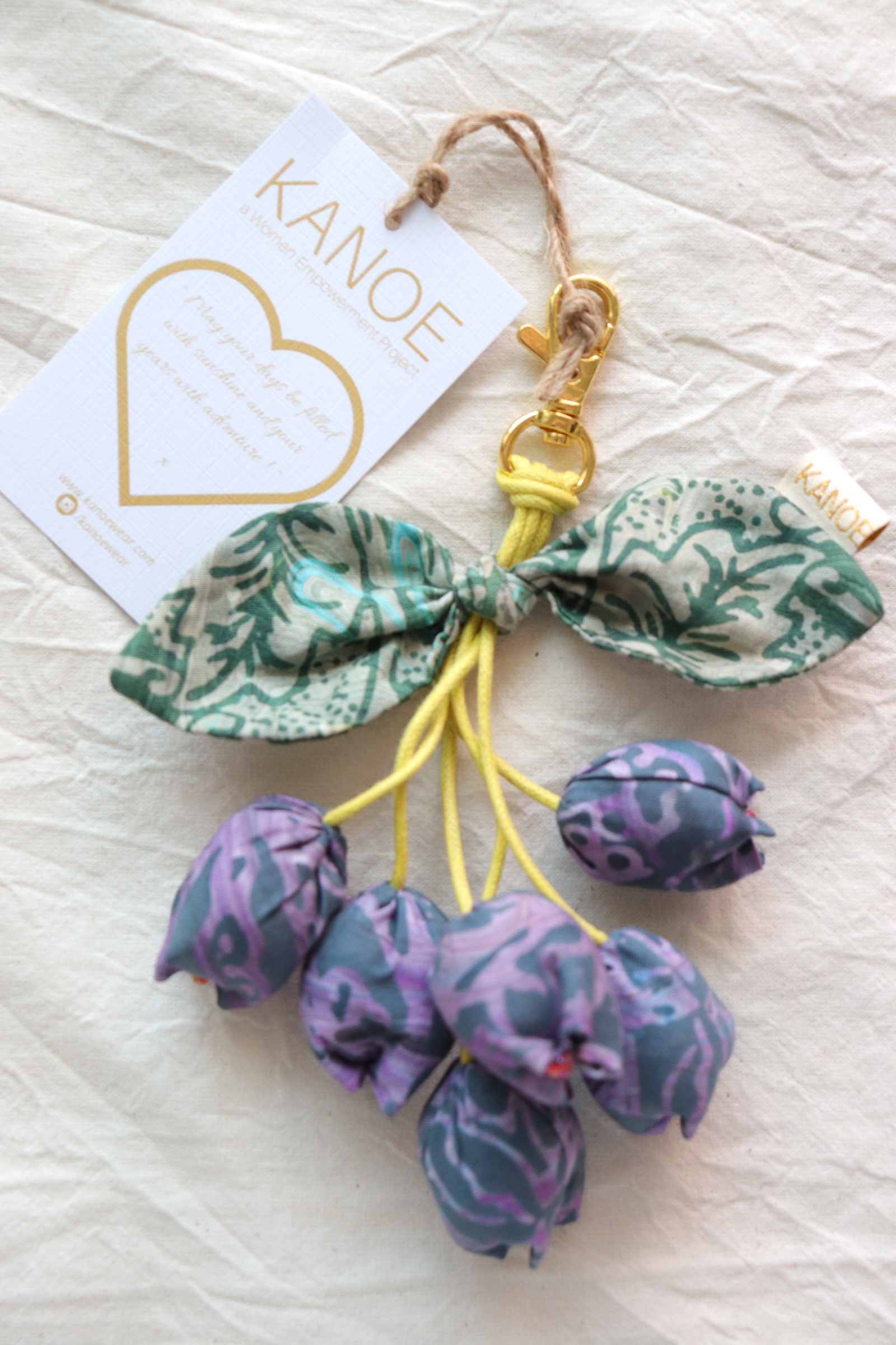 Bougainvillea Batik Keychain - Fairy Dust [Handmade Batik]