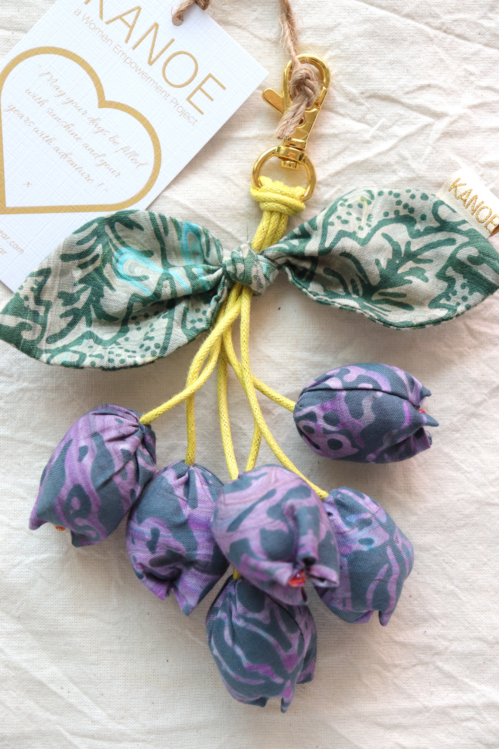Bougainvillea Batik Keychain - Fairy Dust [Handmade Batik]