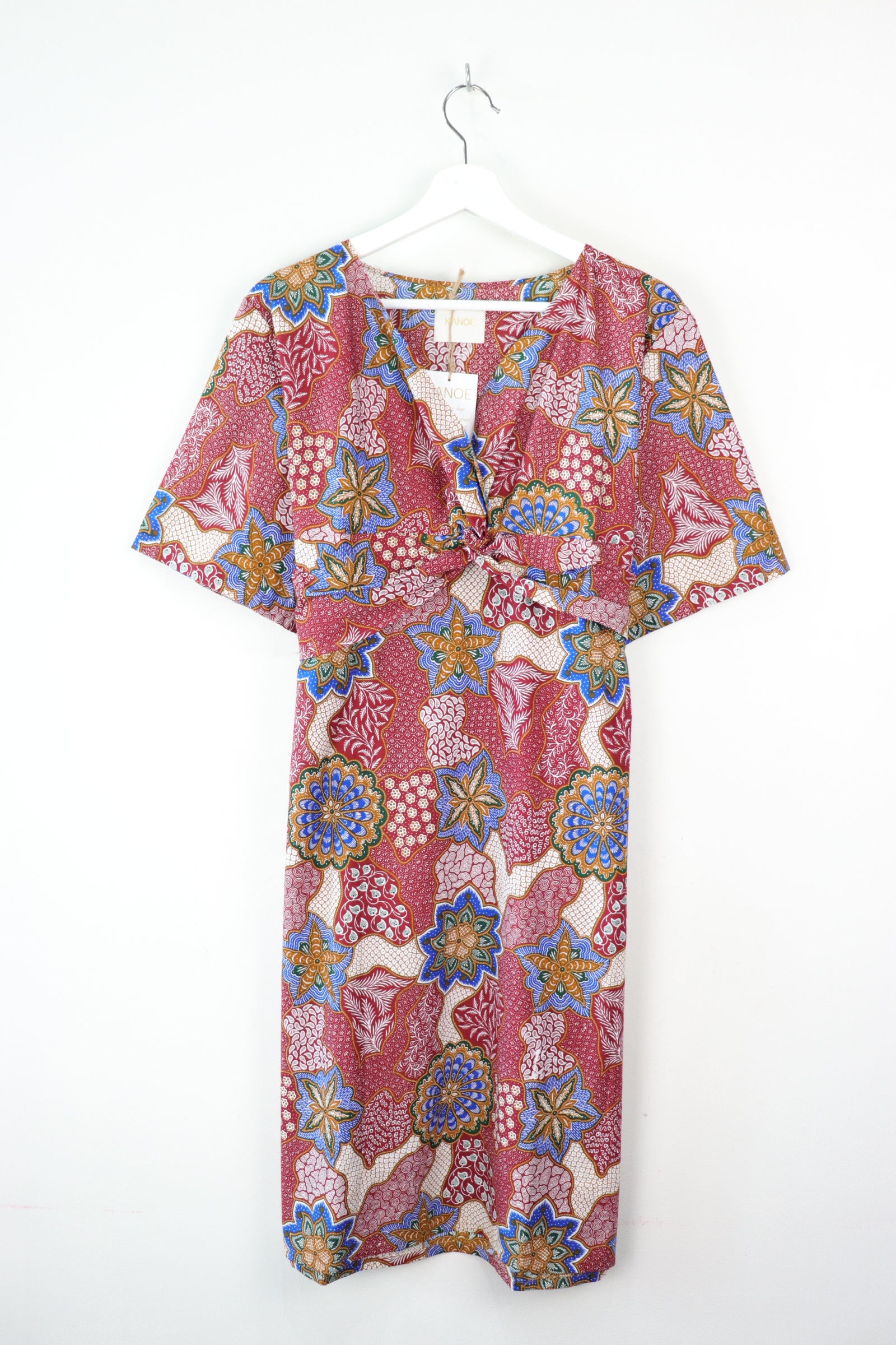 Twisted Front Dress - Coral Reef (Red)
