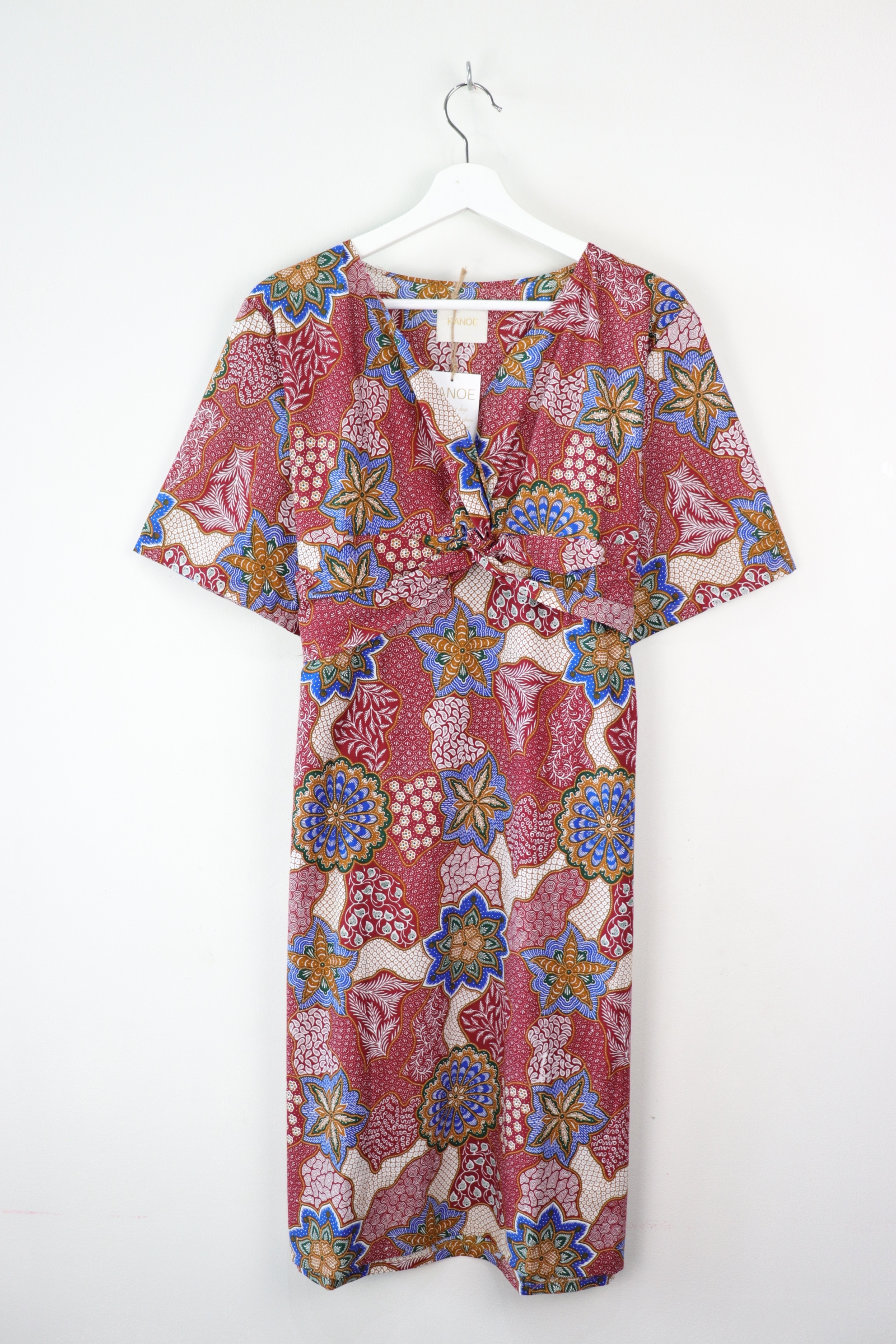Twisted Front Dress - Coral Reef (Red)
