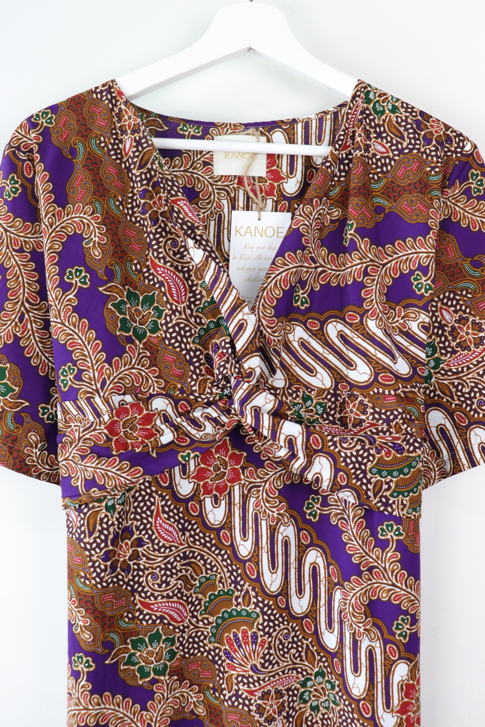 Twisted Front Dress - Amethyst Heart