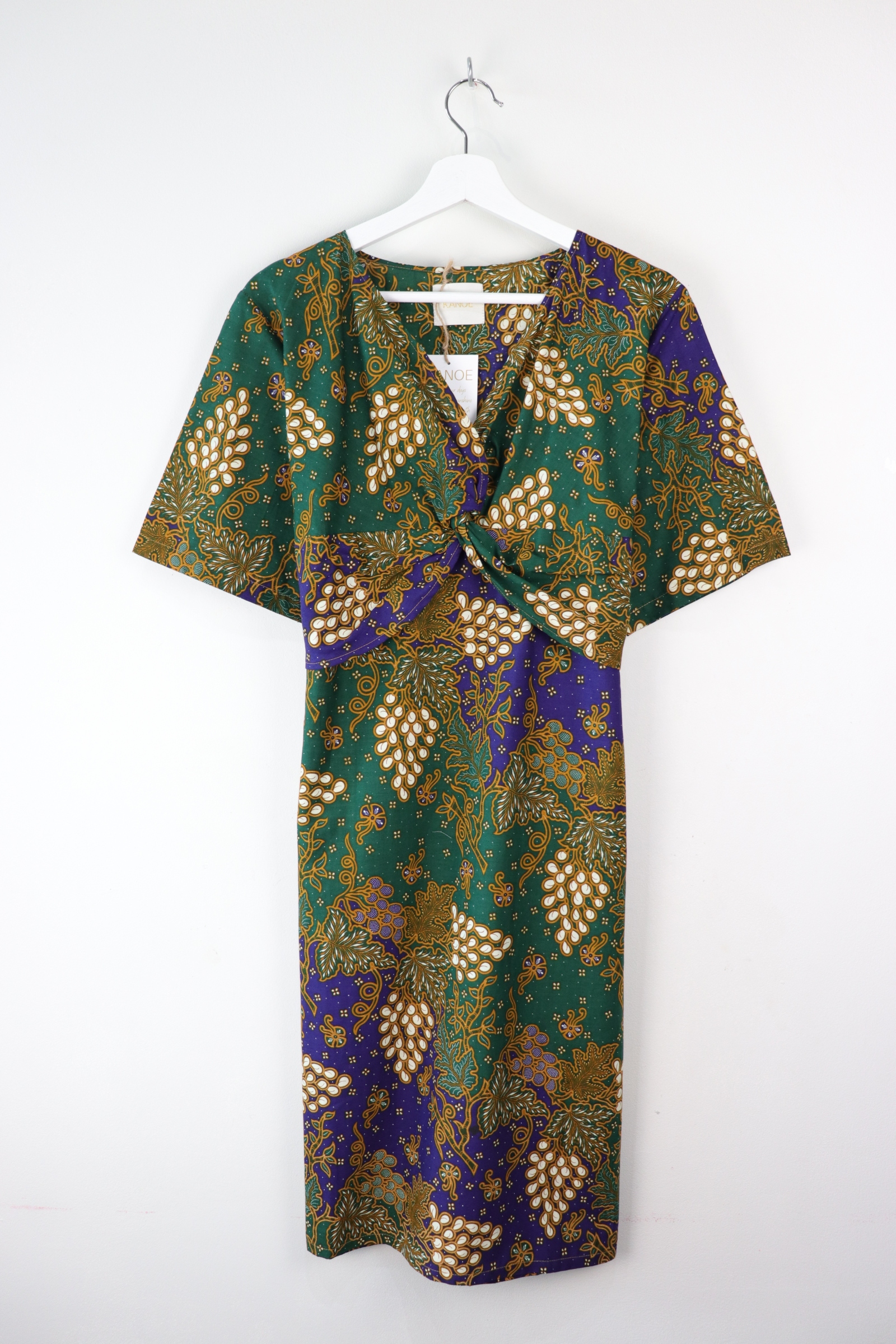 Twisted Front Dress - Nature Bloom (Blue)