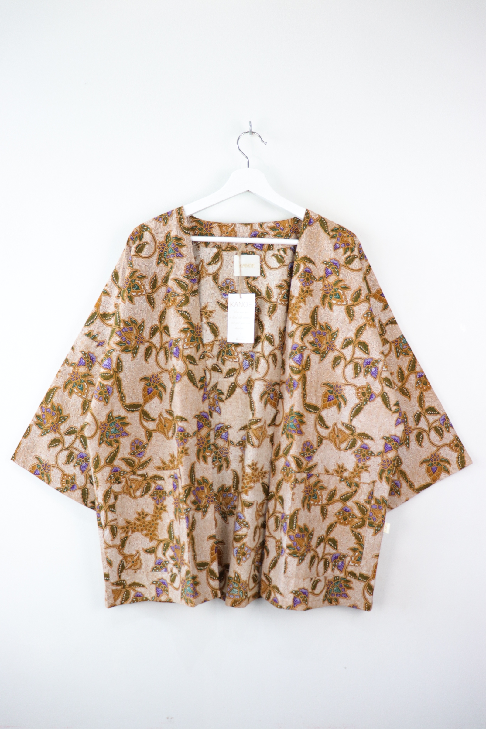 Batik Kimono Basic - Wheat (Purple)