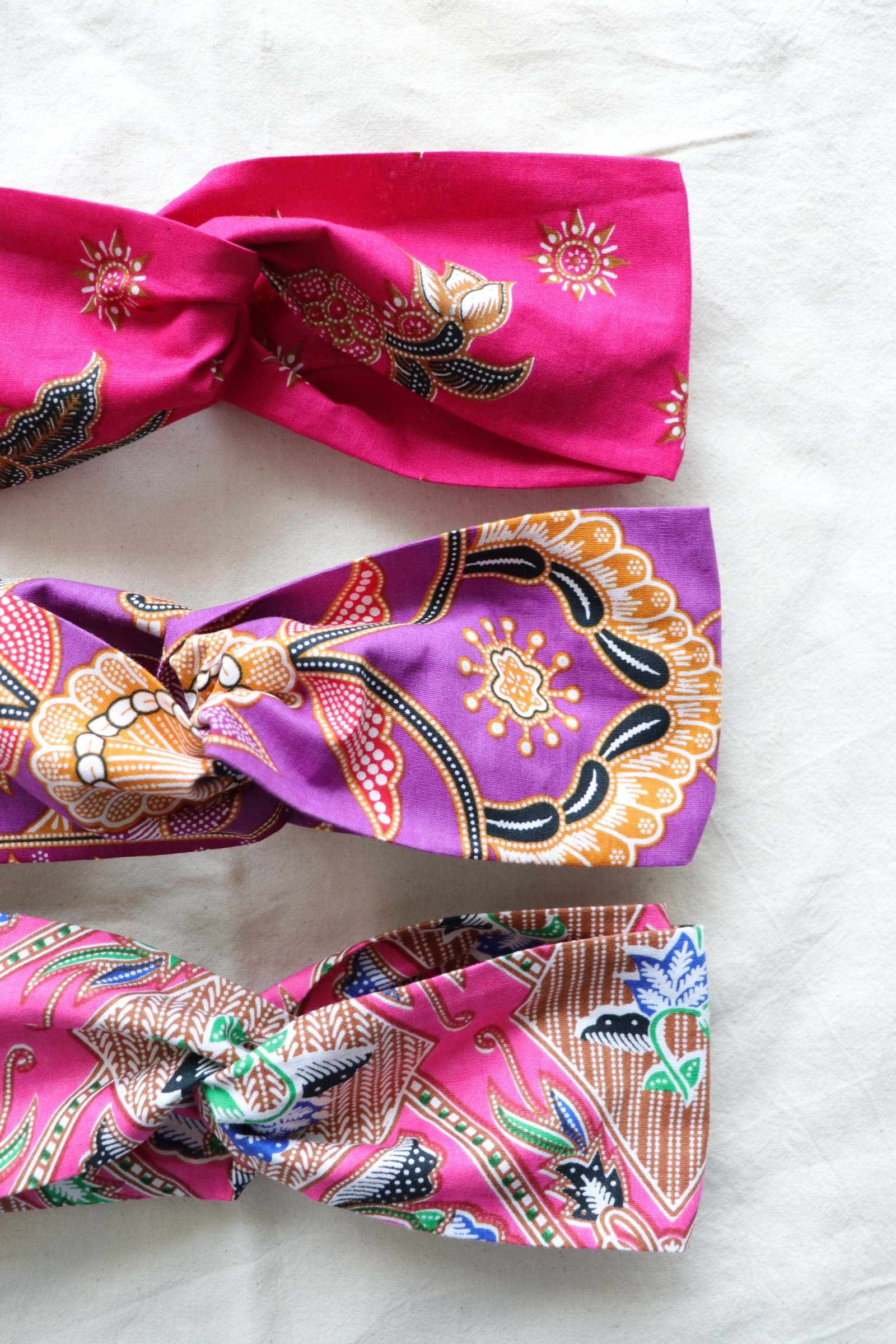 Crossover Batik Headbands [Set of 3] - Ais Kacang