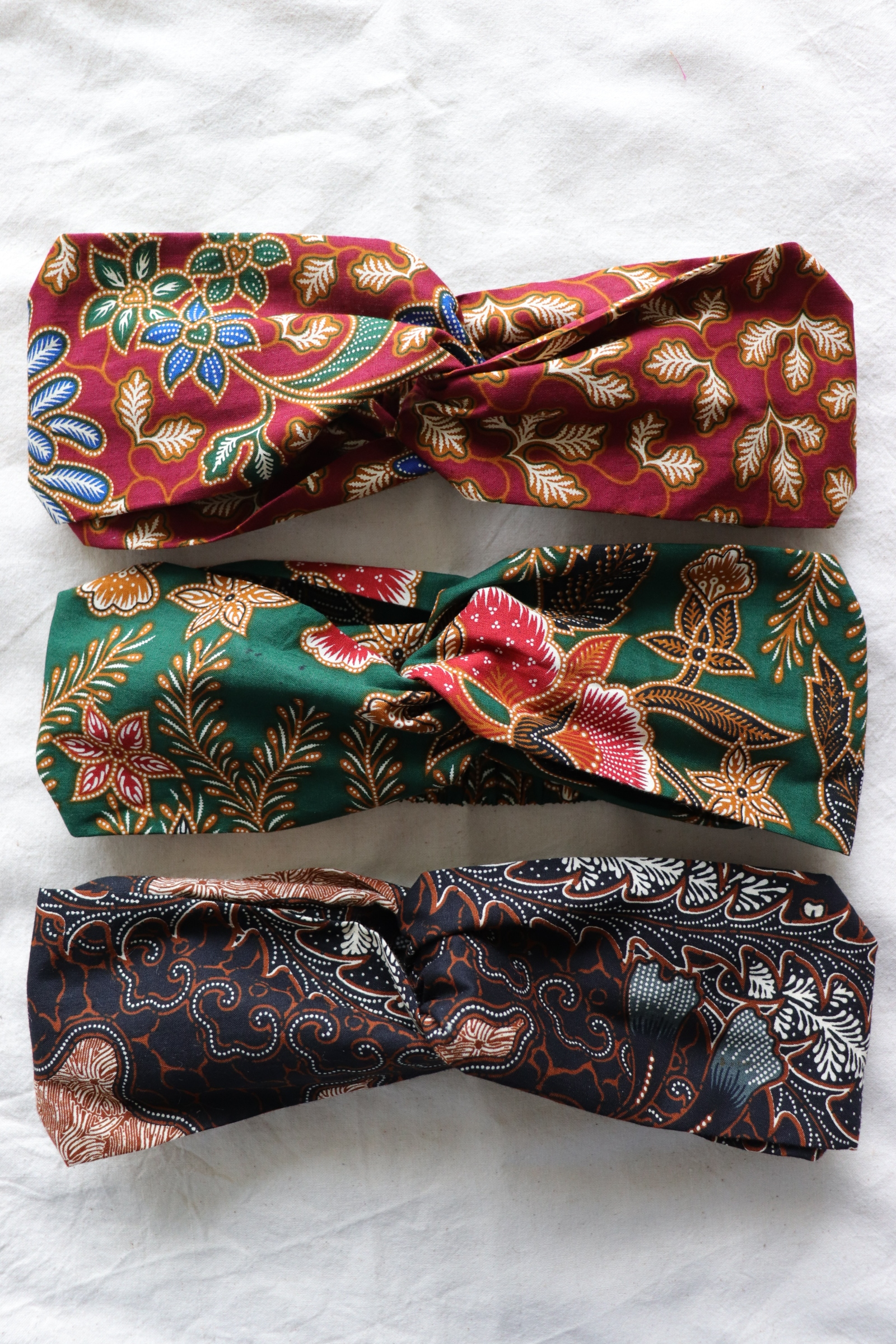 Crossover Batik Headbands [Set of 3] - Satay